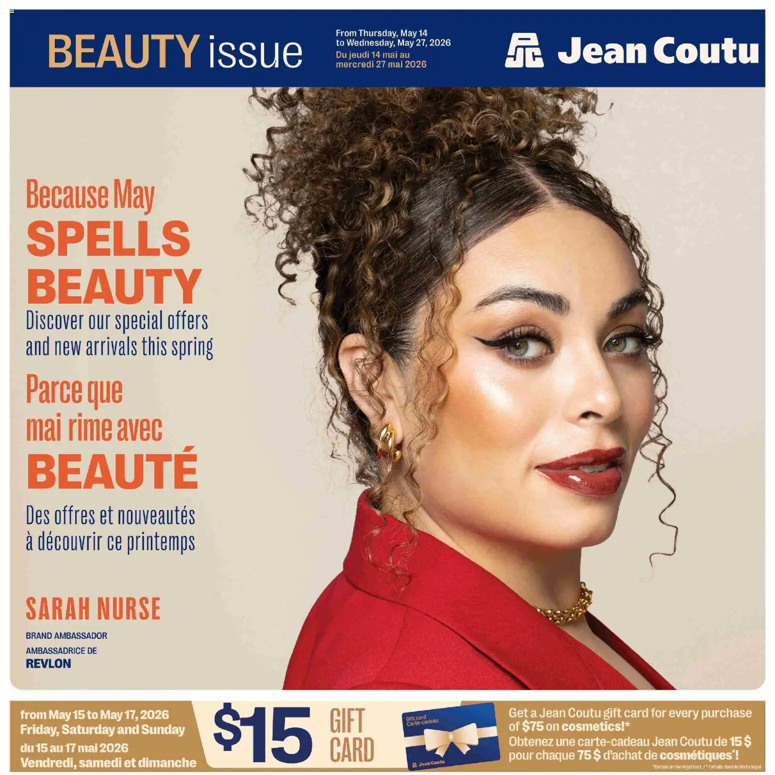 Preview of leaflet Jean Coutu flyer - Beauty Issue from shop Jean Coutu is valid from May 14, 2026