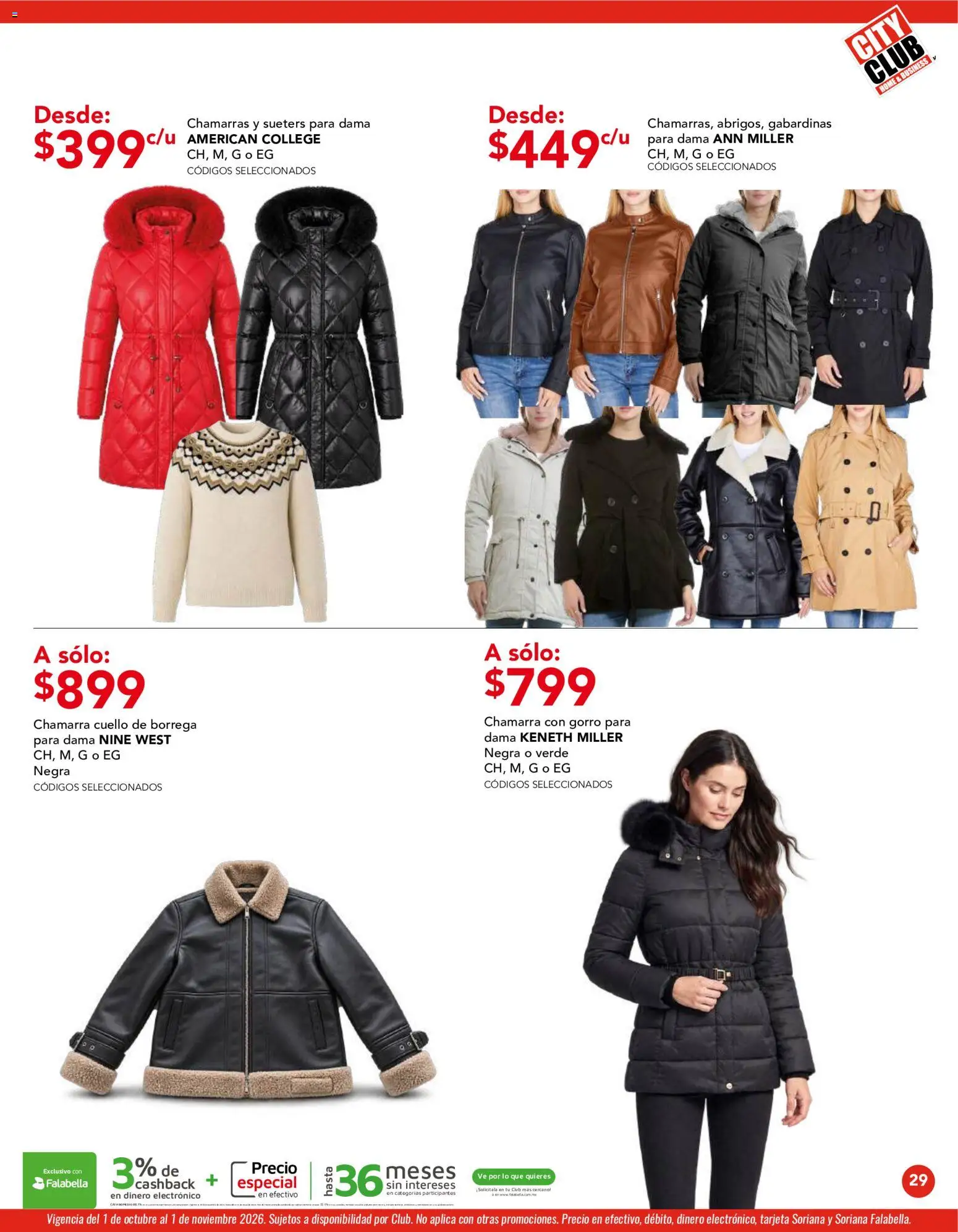 Vista previa las ofertas de la tienda City Club - City Club catálogo desde el 01/10/2026 - Chamarra
