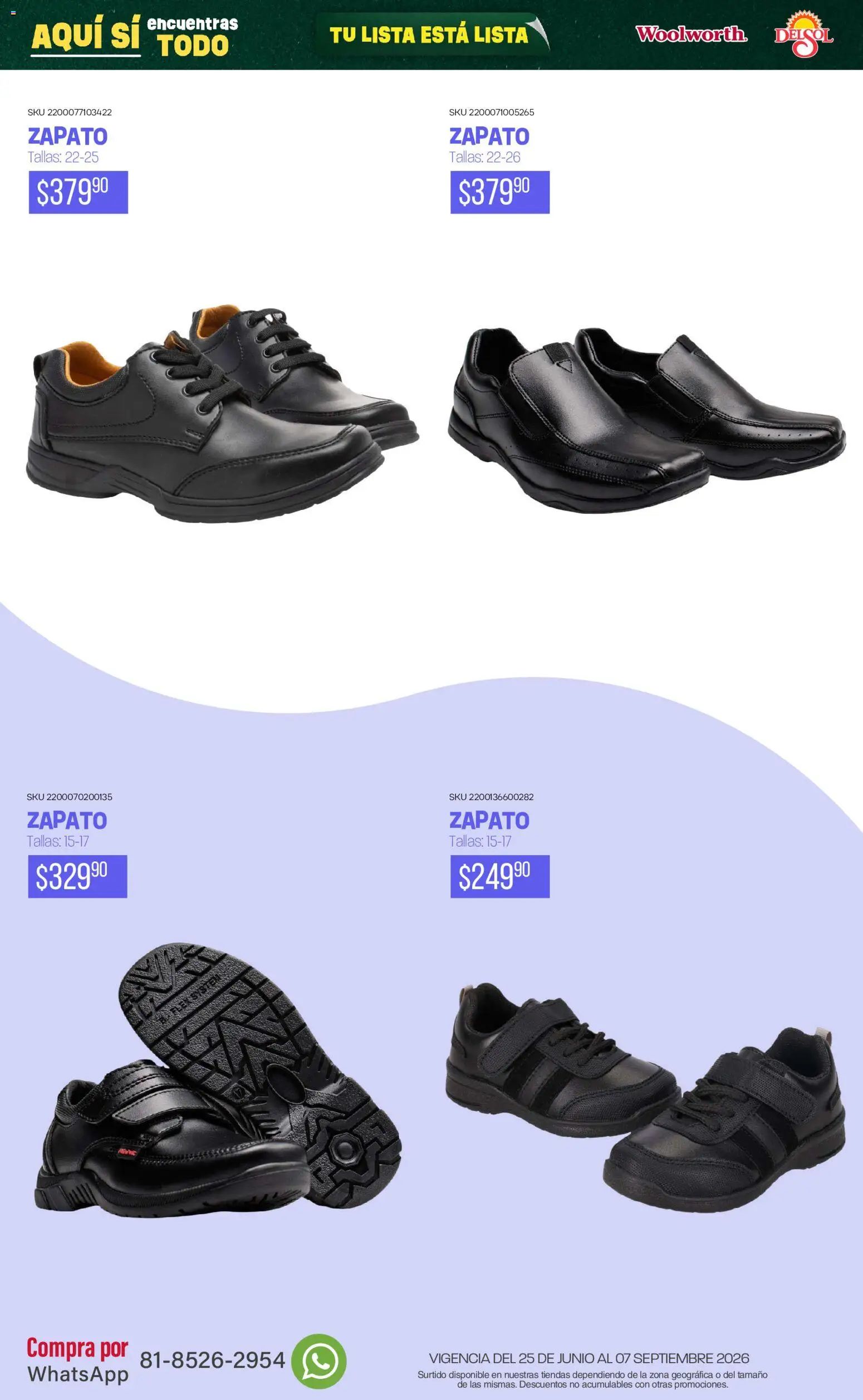 Vista previa las ofertas de la tienda Del Sol y Woolworth - Del Sol y Woolworth catálogo Back To School desde el 25/06/2026 