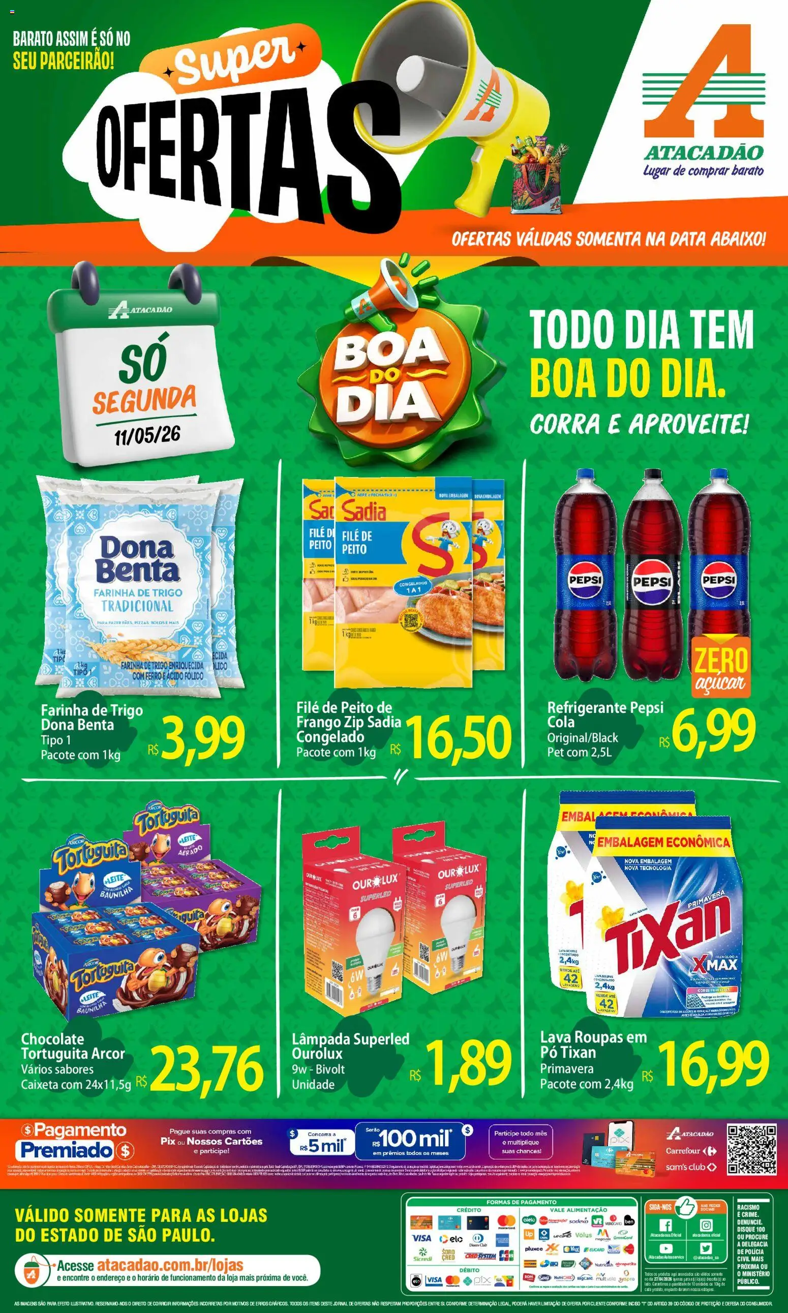 Pré-Visualização do folheto "Atacadão ofertas - SP" da loja Atacadão válido a partir de 11/05/2026