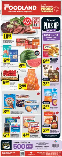 Un aperçu du dépliant Foodland weekly flyer / circulaire du magasin Foodland est valide à partir 28 mai 2026