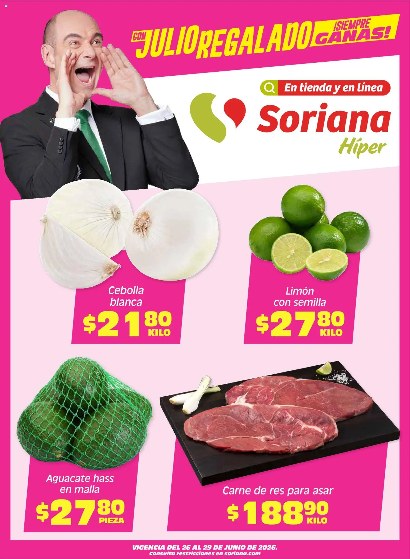 Vista previa las ofertas de la tienda Soriana - Soriana Fin de Semana Híper: Tijuana, Mexicali, Ensenada, San Luis Río Colorado y Tecate desde el 26/06/2026 