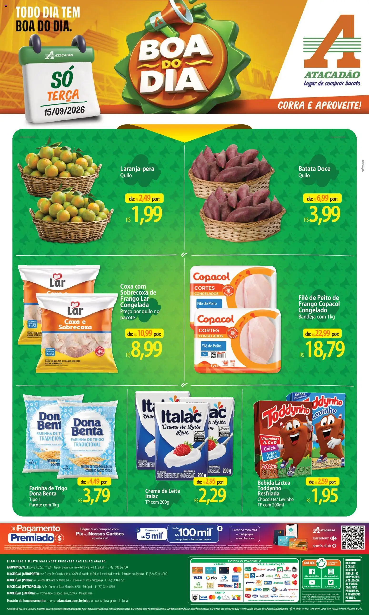 Pré-Visualização do folheto "Atacadão ofertas - AL" da loja Atacadão válido a partir de 15/09/2026