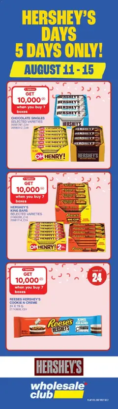 Un aperçu du dépliant Wholesale Club weekly flyer / circulaire du magasin Wholesale Club est valide à partir 30 juill. 2026