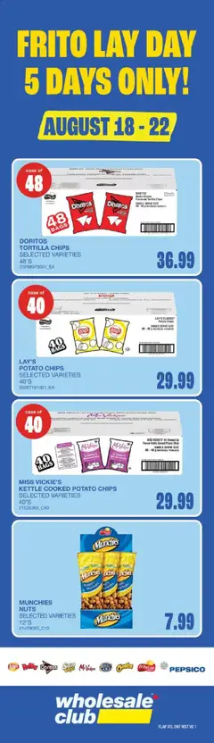 Un aperçu du dépliant Wholesale Club weekly flyer / circulaire du magasin Wholesale Club est valide à partir 30 juill. 2026