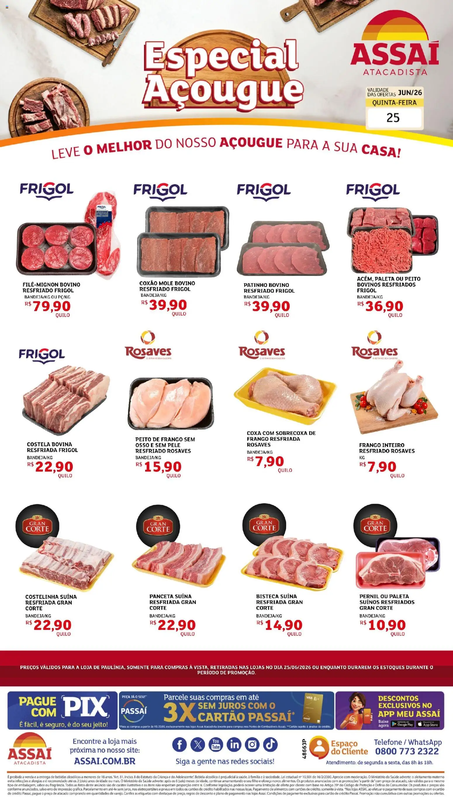 Pré-Visualização do folheto "Assaí Atacadista ofertas - SP" da loja Assaí Atacadista válido a partir de 25/06/2026
