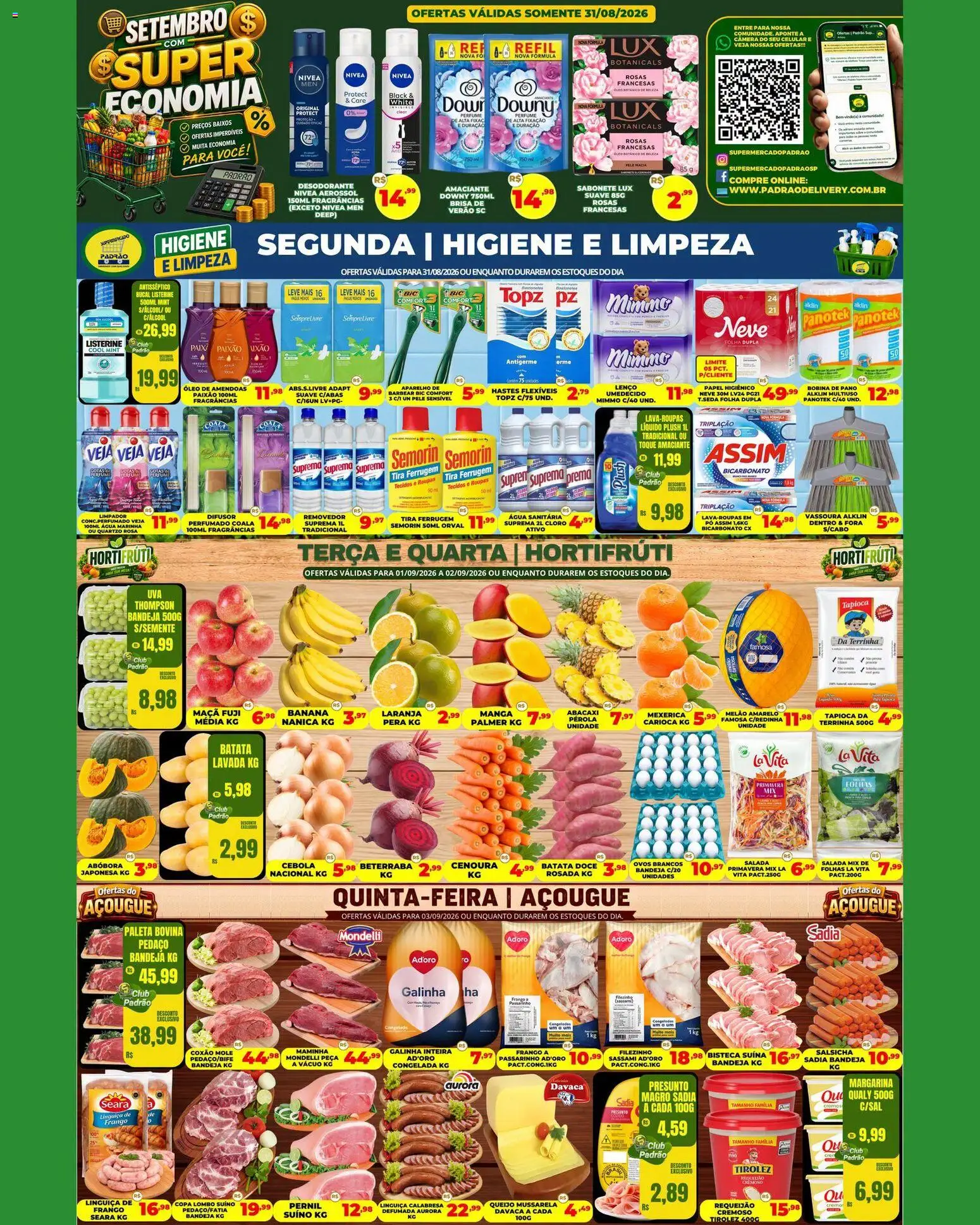 Pré-Visualização do folheto "Supermercado Padrão - Ofertas da semana" da loja Supermercado Padrão válido a partir de 31/08/2026