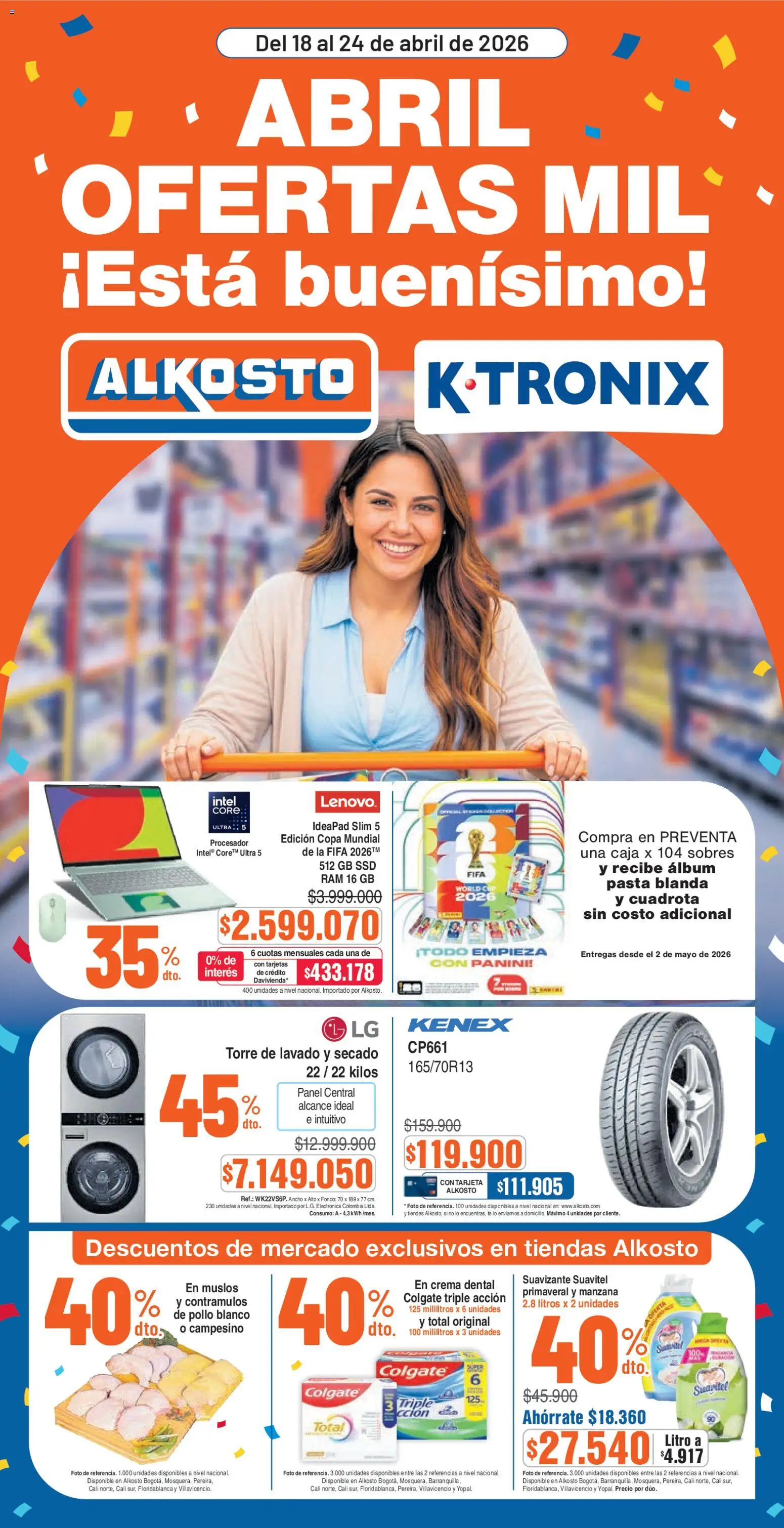  Vista previa del prospecto Ktronix catálogo del almacen Ktronix válida del 18/04/2026 al 24/04/2026 - Pollo, Té, Manzana, Pasta, Caja, Crema, Crema dental, Suavizante