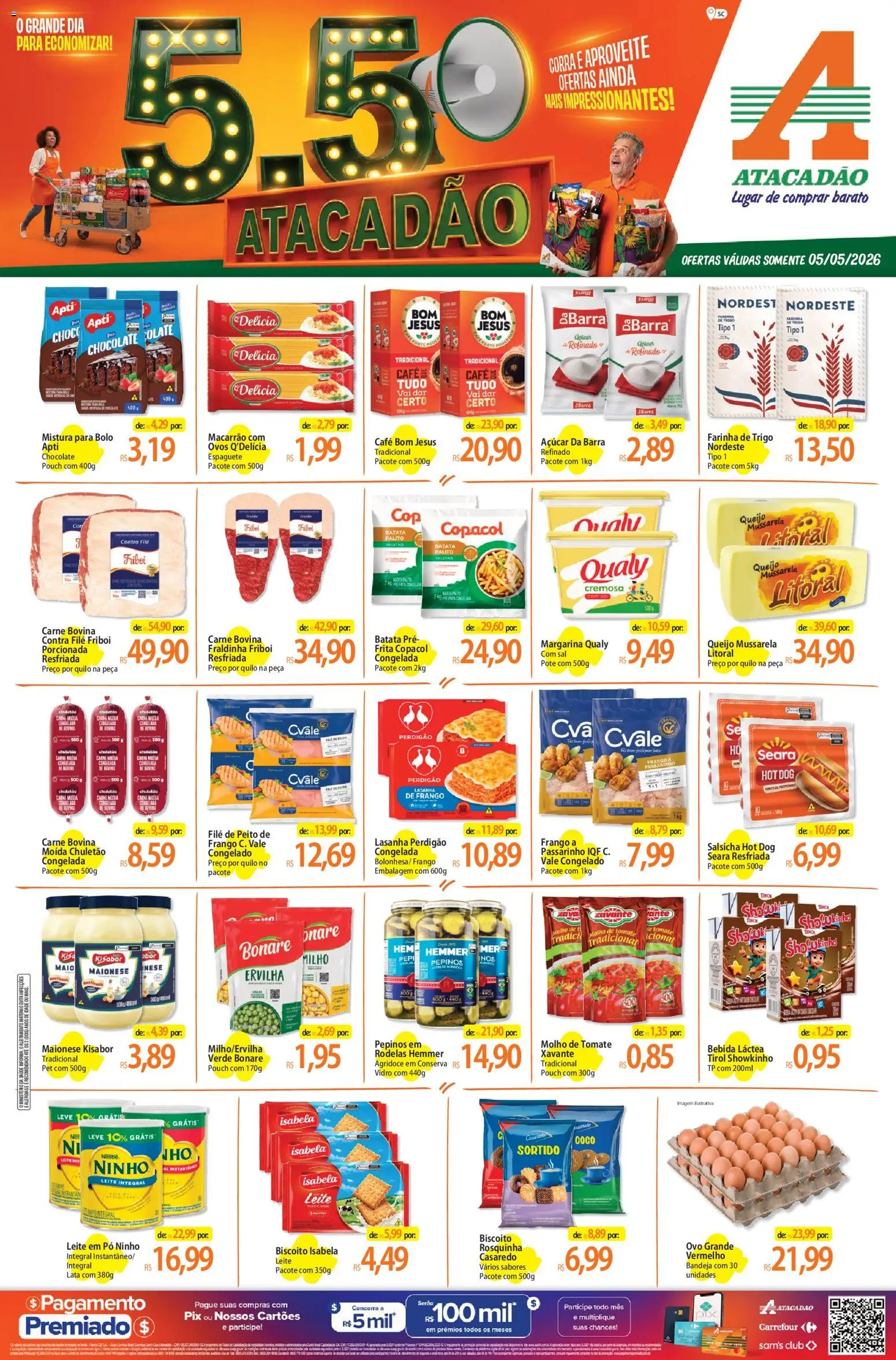 Pré-Visualização do folheto "Atacadão ofertas - SC" da loja Atacadão válido a partir de 05/05/2026
