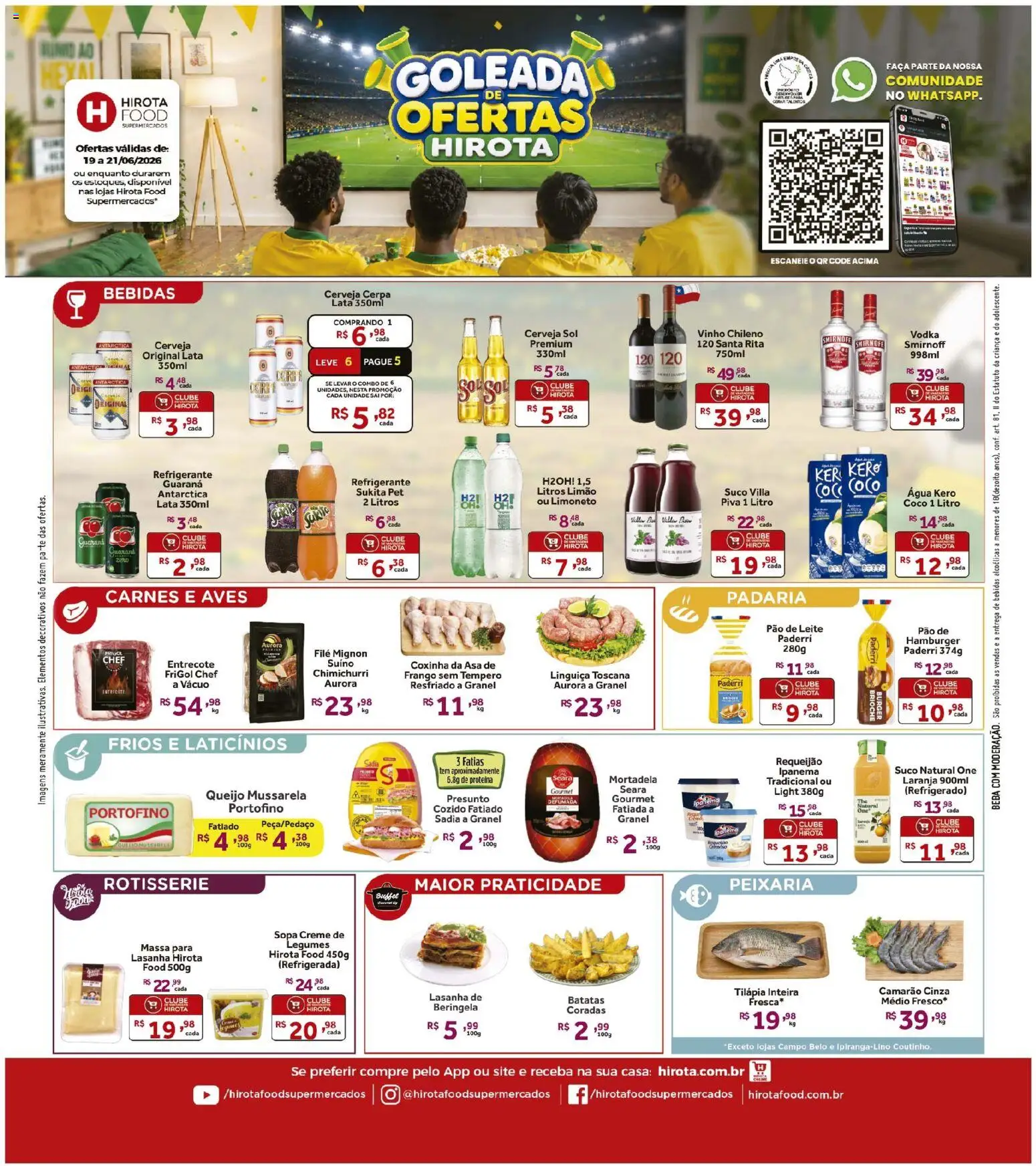 Pré-Visualização do folheto "Hirota Food ofertas de Final de Semana" da loja Hirota Food válido a partir de 19/06/2026