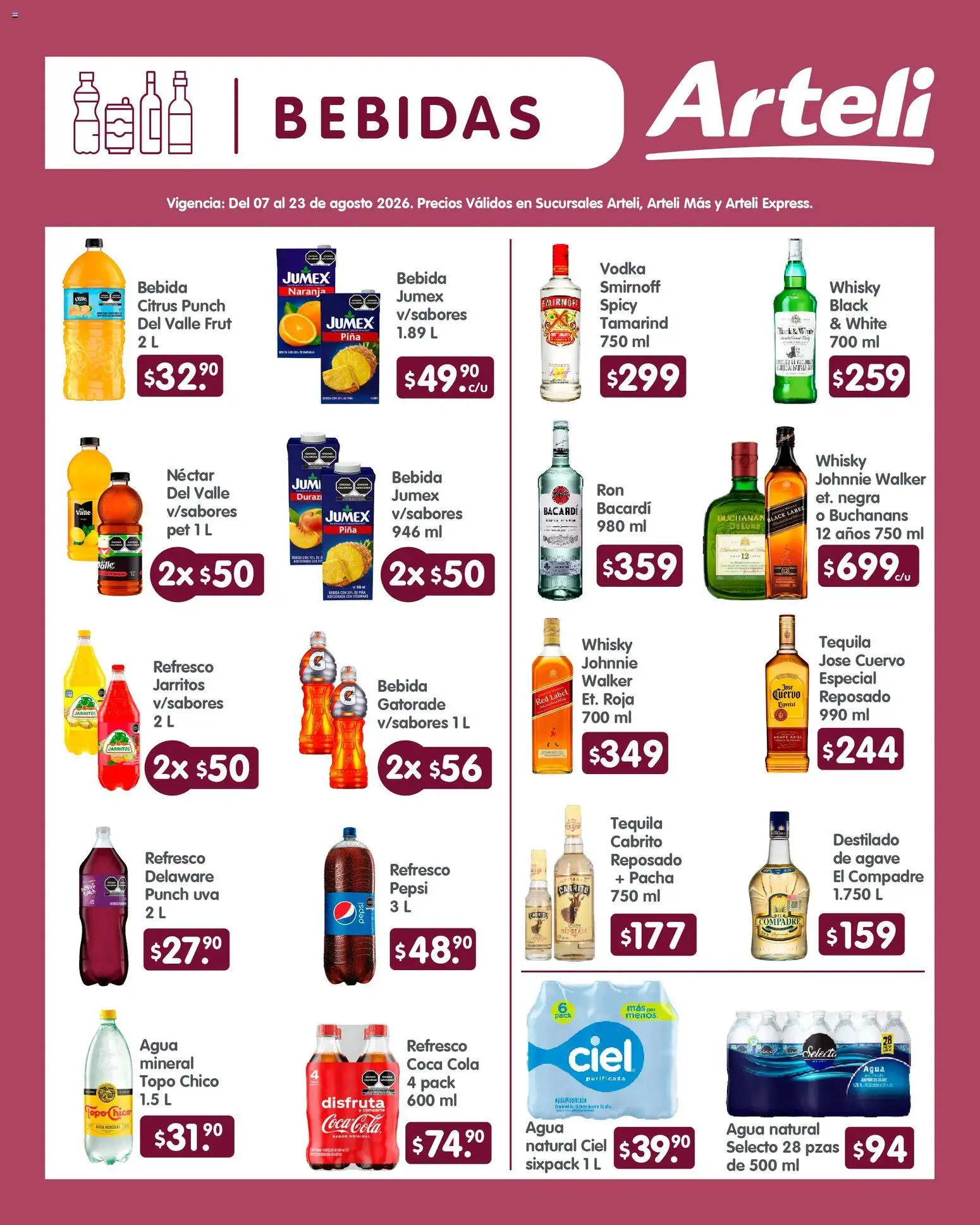 Vista previa las ofertas de la tienda Arteli - Arteli folleto Quincenal desde el 07/08/2026 
