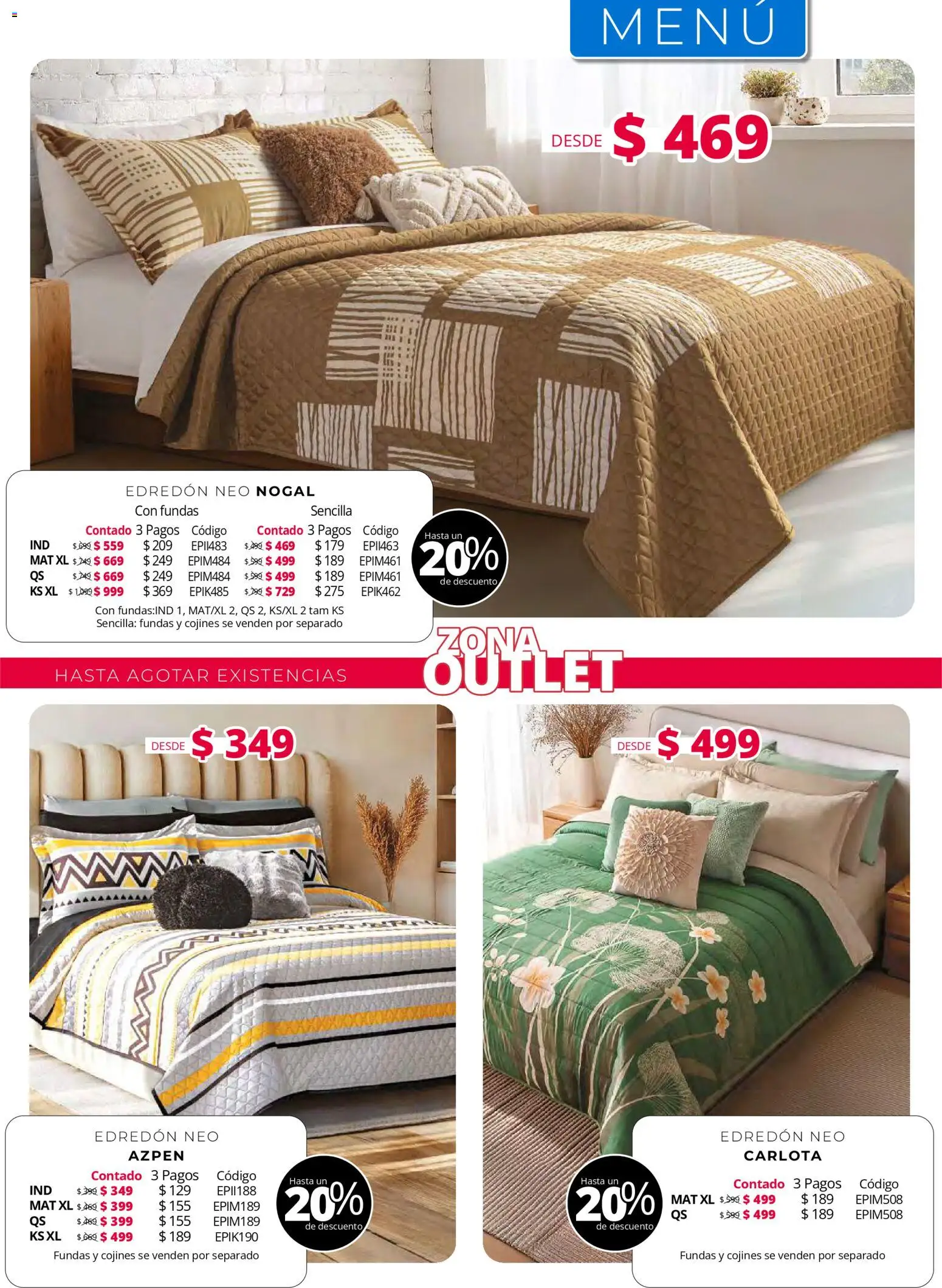 Vista previa las ofertas de la tienda Colchas Concord - Colchas Concord catálogo desde el 01/05/2026 