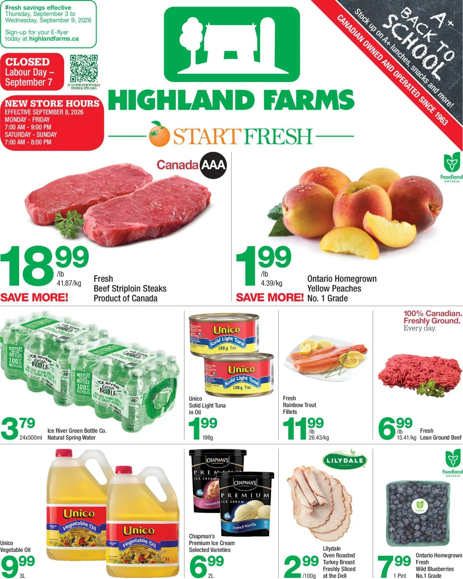 Preview of leaflet Highland Farms weekly flyer / circulaire from shop Highland Farms is valid from Sep 03, 2026