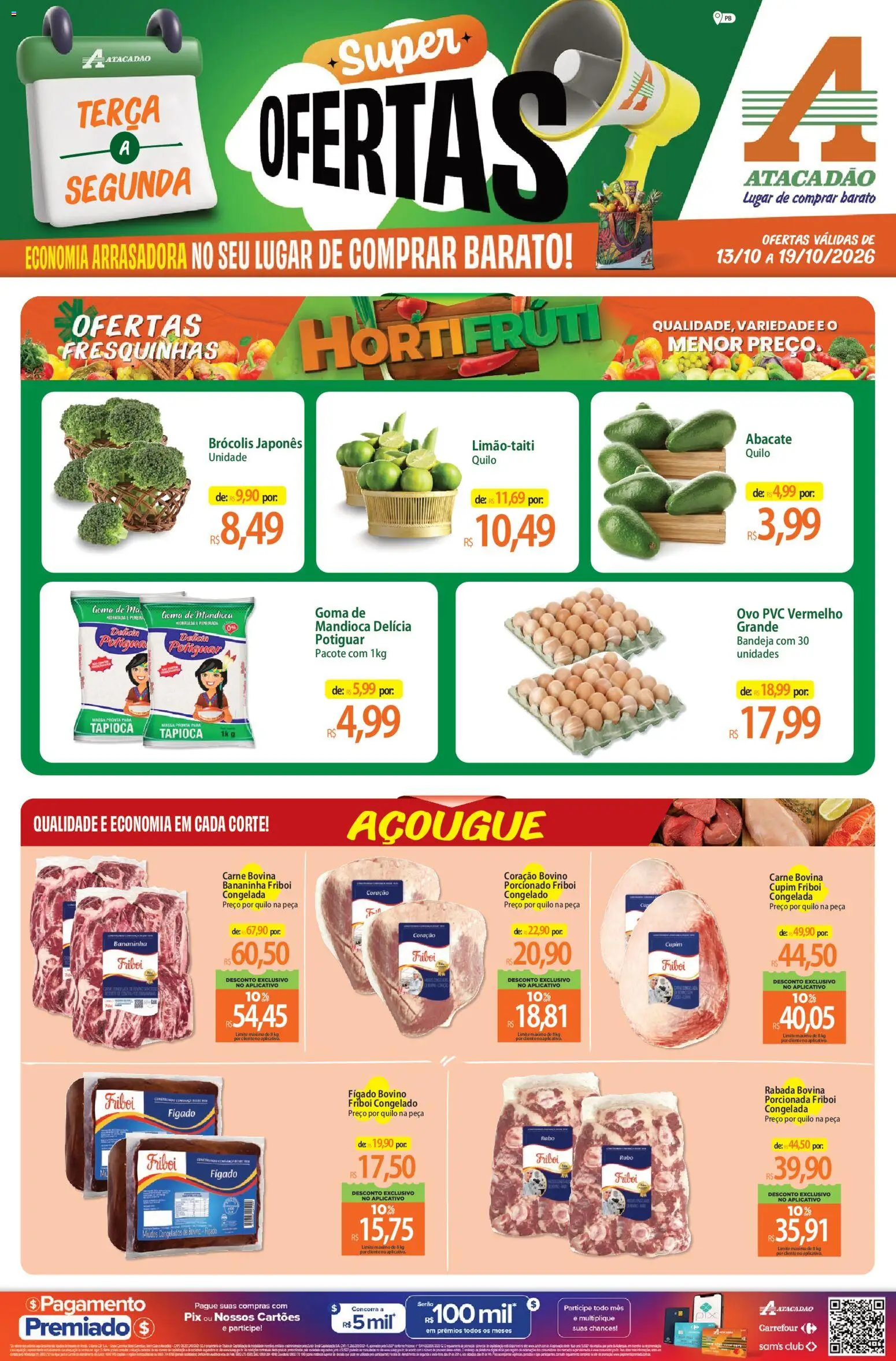 Pré-Visualização do folheto "Atacadão ofertas - PB" da loja Atacadão válido a partir de 13/10/2026