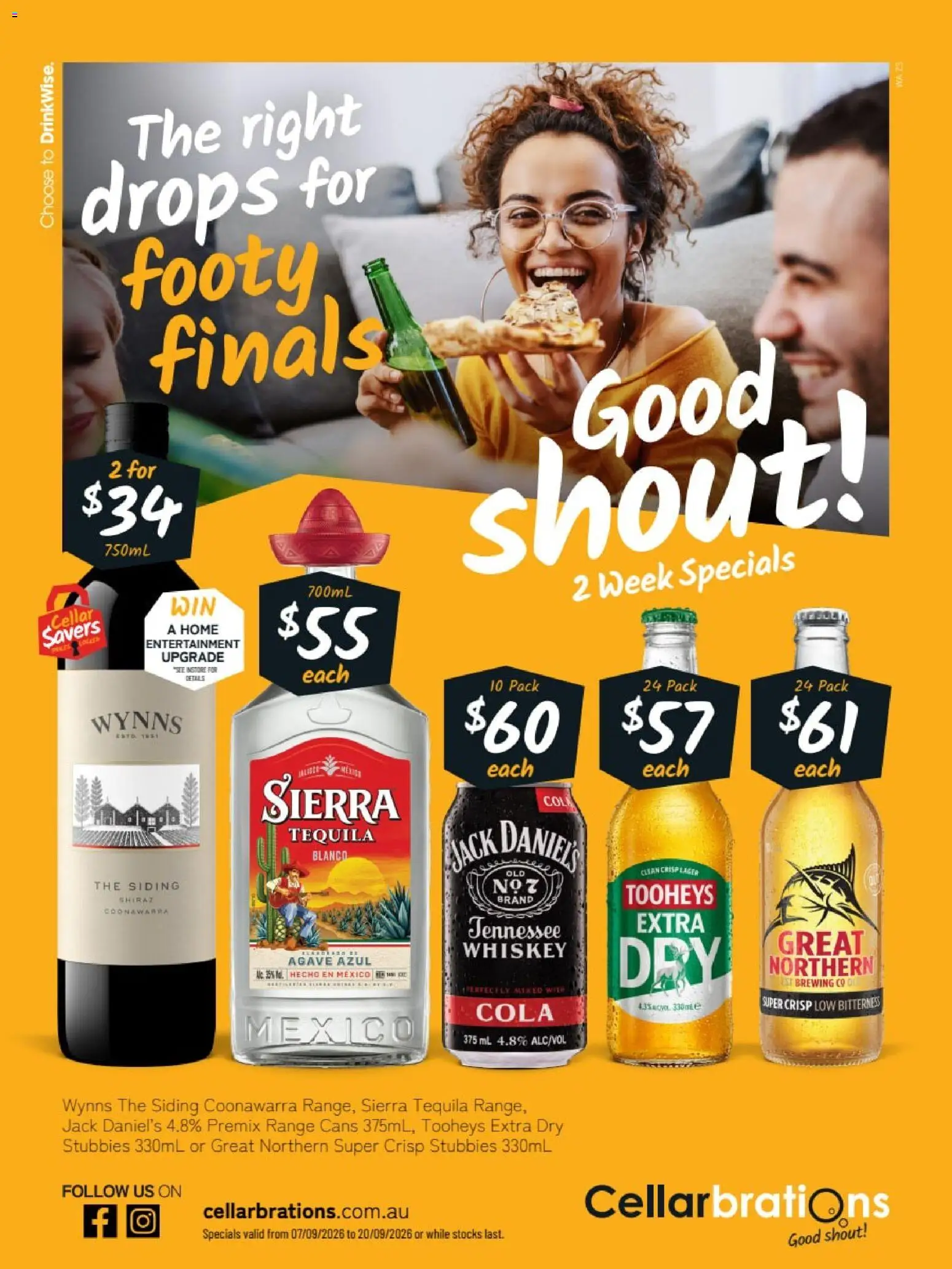 Preview of catalogue Cellarbrations catalogue CUNDERDIN from shop Cellarbrations valid 07/09/2026 - Agave, Tequila, Whiskey, Jack Daniel’s