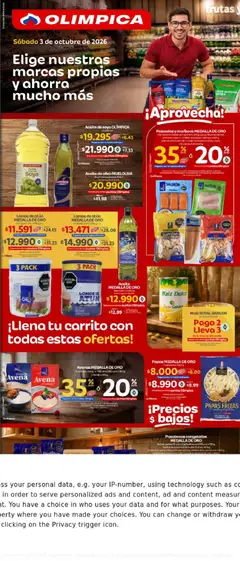  Vista previa del prospecto Olímpica Haz tu mercado completo con nuestras Marcas del almacen Olímpica válida del 03/10/2026 al 03/10/2026