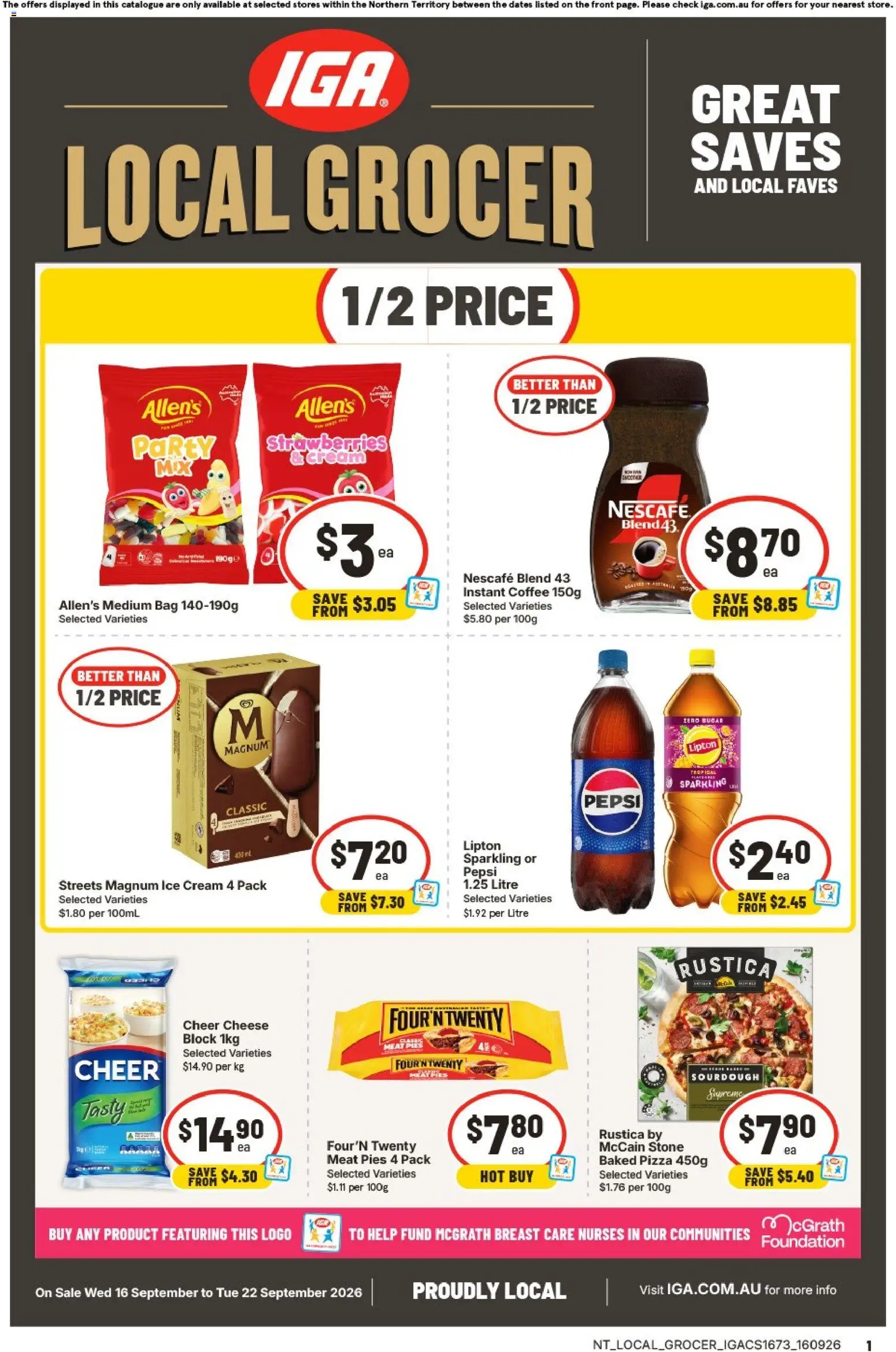 Preview of catalogue IGA catalogue Berry Springs from shop IGA valid 16/09/2026