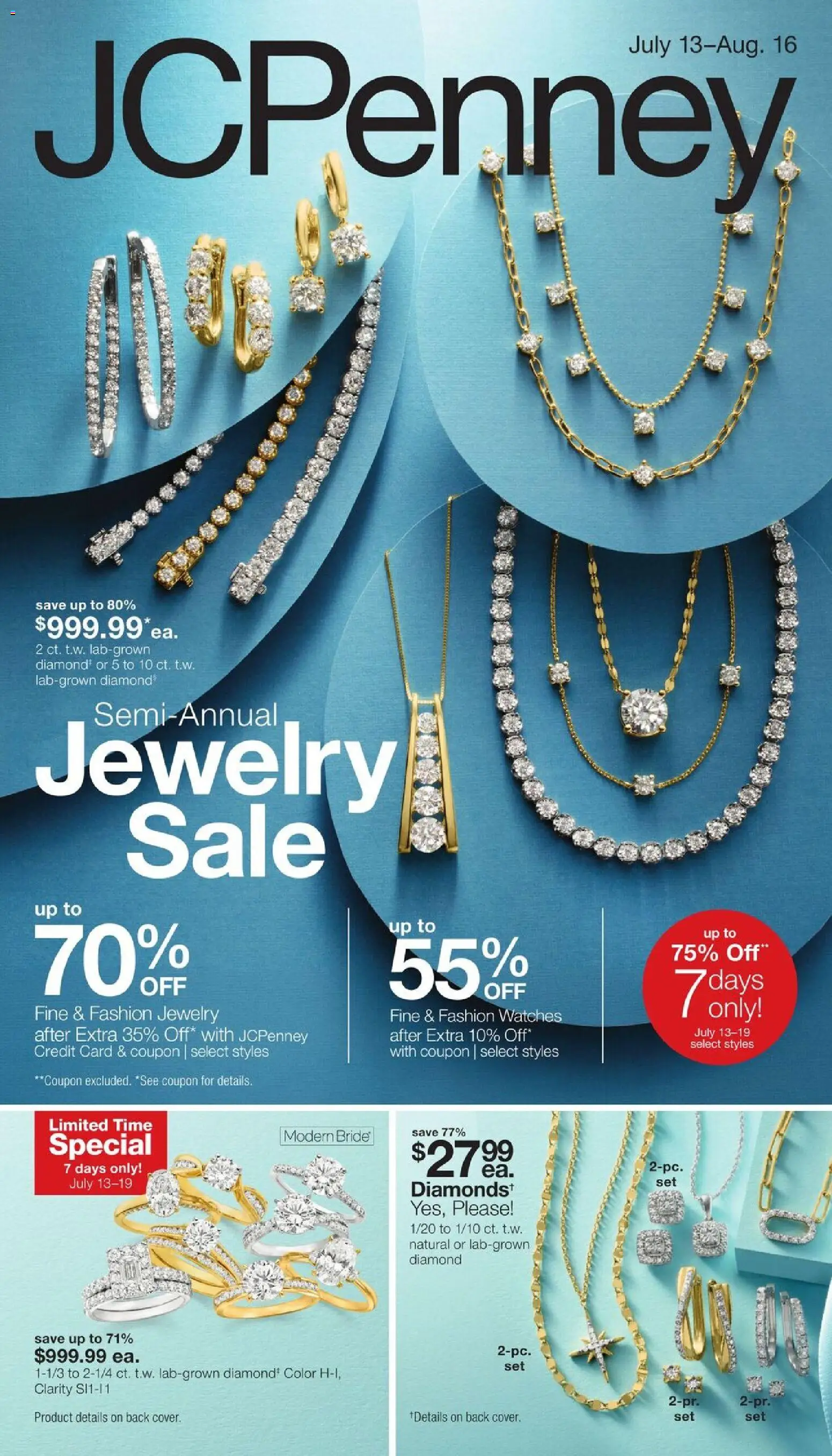 Ad Preview of JCPenney JCPenney Semi-Annual Jewelry Sale from 07/13/2026 - Watches