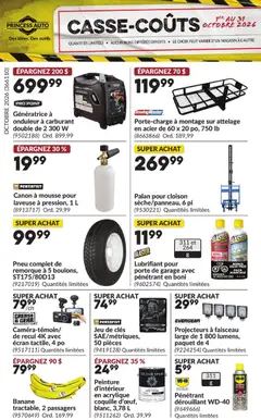 Un aperçu du dépliant Princess Auto circulaire - Casse-Coûts du magasin Princess Auto est valide à partir 1 oct. 2026