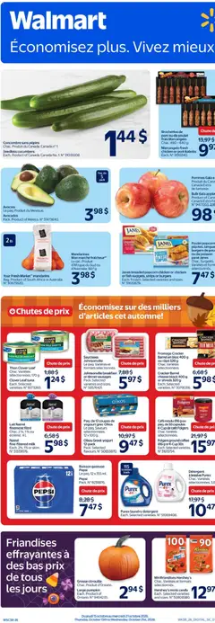 Un aperçu du dépliant Walmart circulaire du magasin Walmart est valide à partir 15 oct. 2026