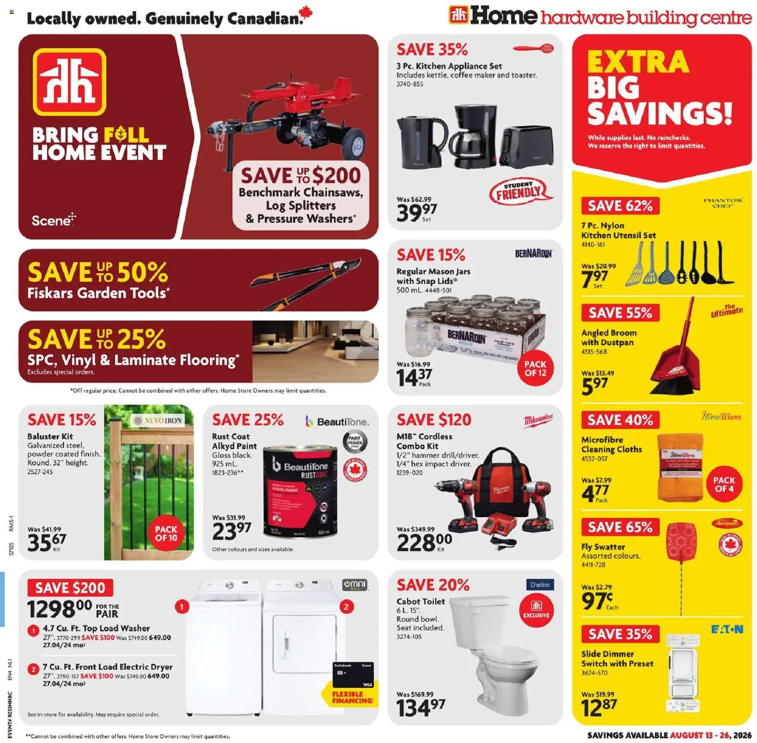 Preview of leaflet Home Hardware weekly flyer / circulaire from shop Home Hardware is valid from Aug 13, 2026