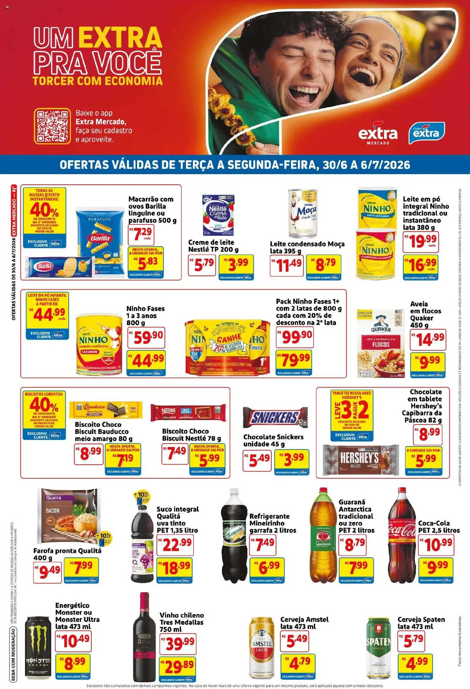 Pré-Visualização do folheto "Extra ofertas de Mercado Semanal" da loja Extra válido a partir de 30/06/2026