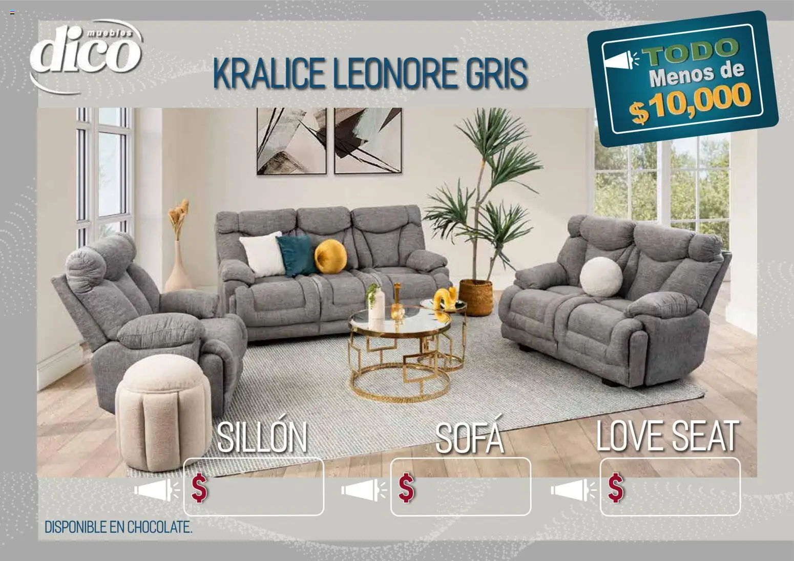 Vista previa las ofertas de la tienda Muebles Dico - Muebles Dico catálogo Todo menos de 10000 Pacifico desde el 09/04/2026 - Sillón, Sofá