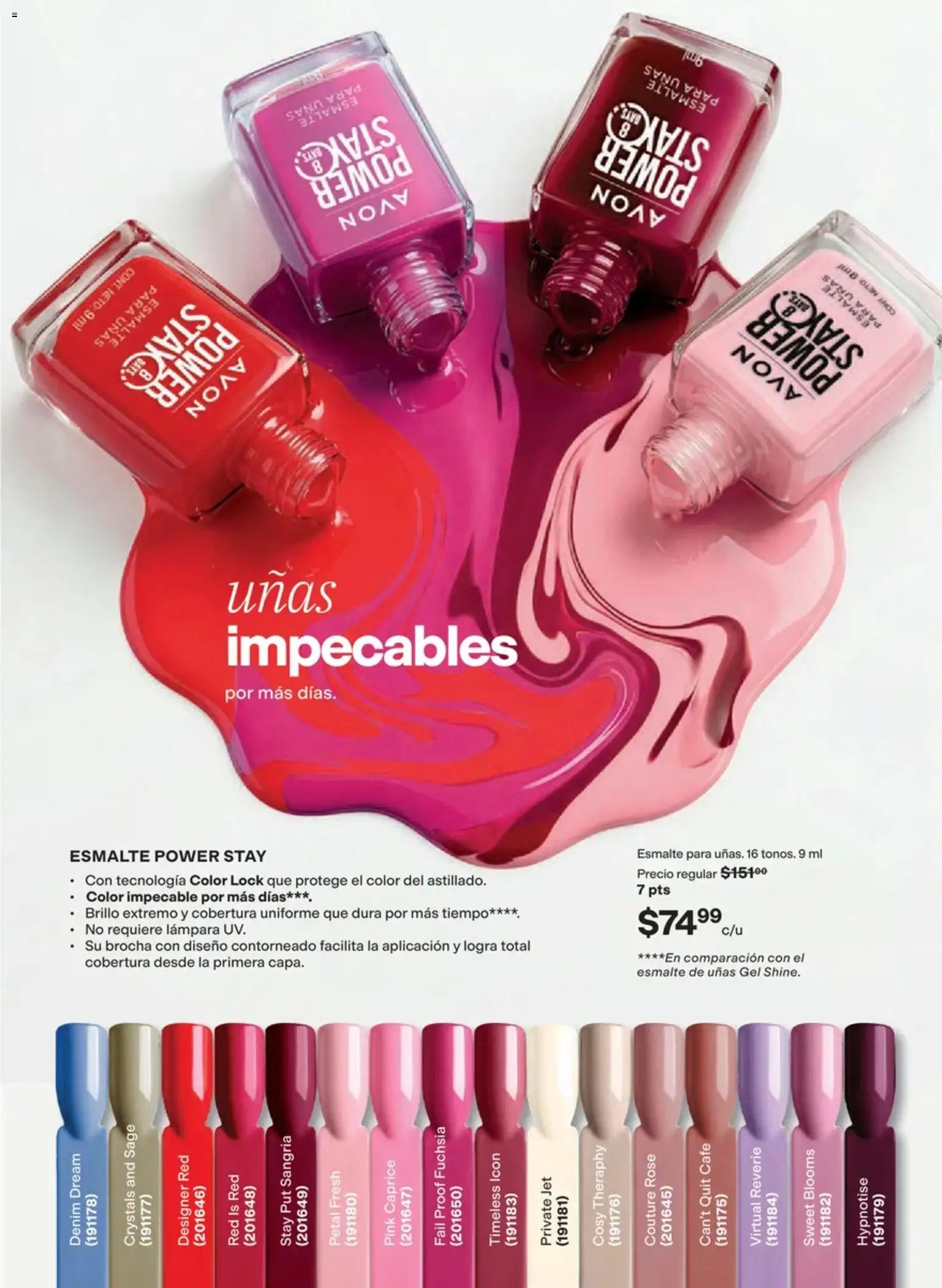 Vista previa las ofertas de la tienda AVON - AVON campaña 15 2026 desde el 02/10/2026 - Café, Lámpara, Brillo, Esmalte de uñas