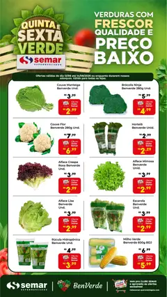 Pré-Visualização do folheto "Semar Supermercado ofertas Quinta e Sexta Verde" da loja Semar Supermercado válido a partir de 13/08/2026