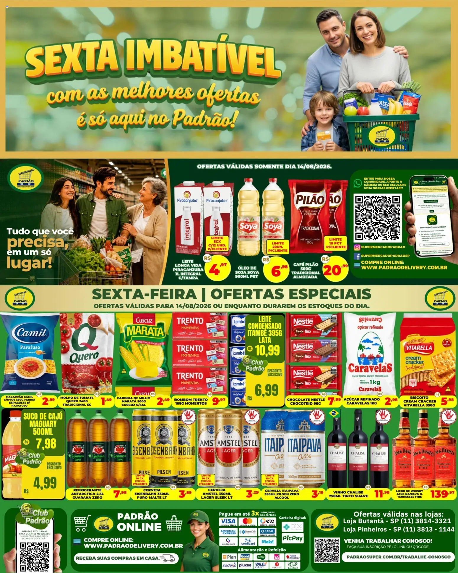 Pré-Visualização do folheto "Supermercado Padrão ofertas Sexta Imbatível" da loja Supermercado Padrão válido a partir de 14/08/2026