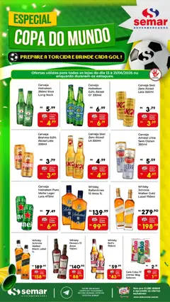 Pré-Visualização do folheto "Semar Supermercado ofertas Bebidas" da loja Semar Supermercado válido a partir de 13/06/2026