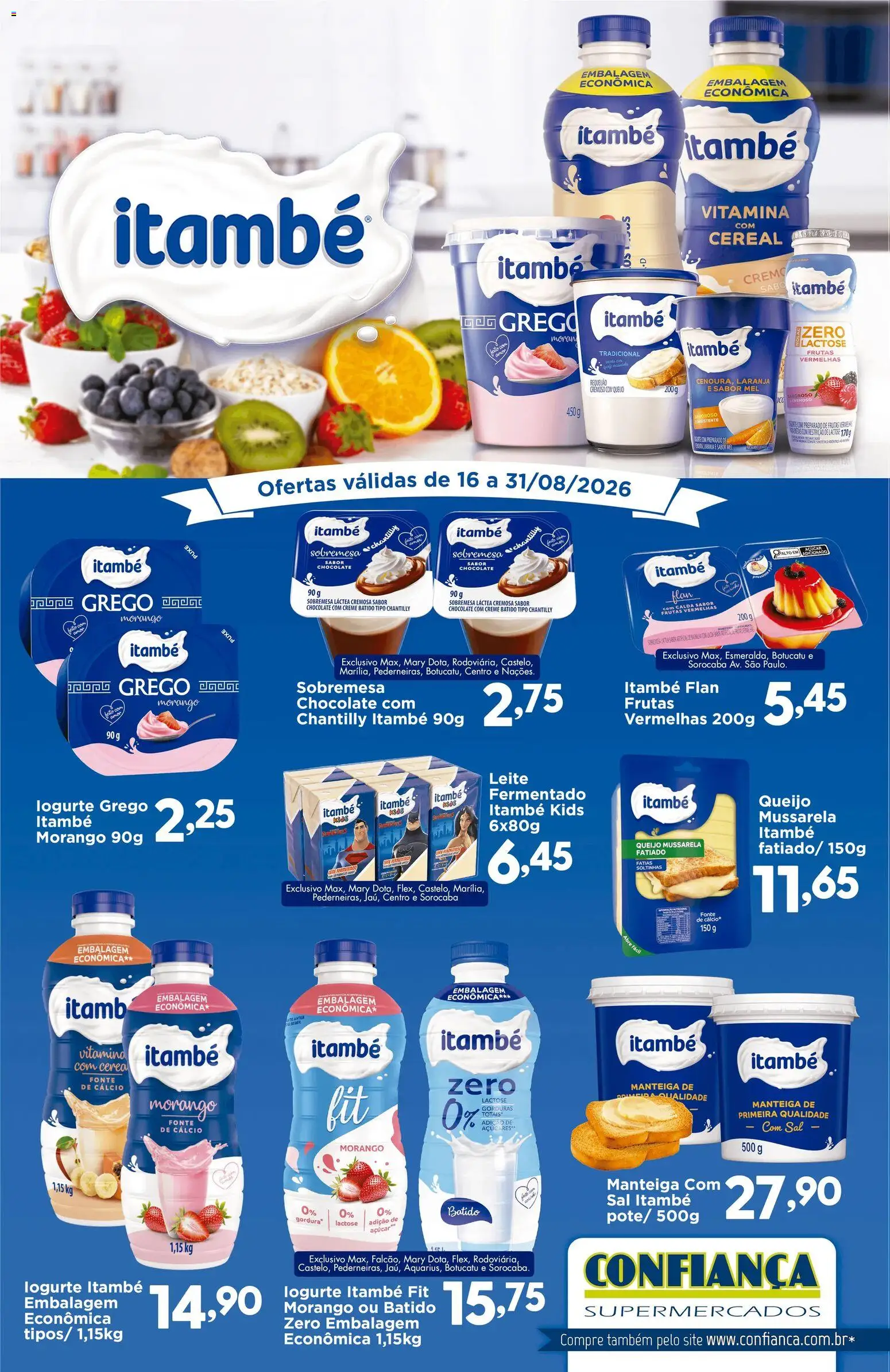 Pré-Visualização do folheto "Confiança ofertas Itambé" da loja Confiança válido a partir de 16/08/2026