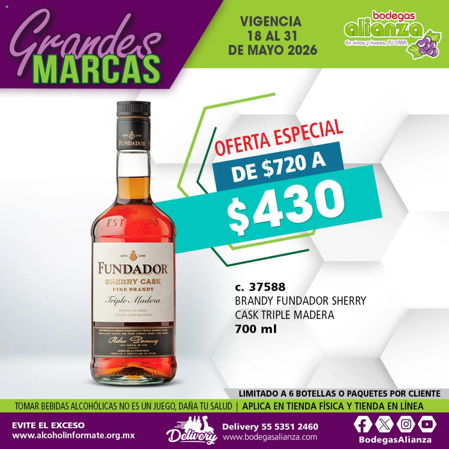 Vista previa las ofertas de la tienda Bodegas Alianza - Bodegas Alianza catálogo Grandes Marcas desde el 18/05/2026 