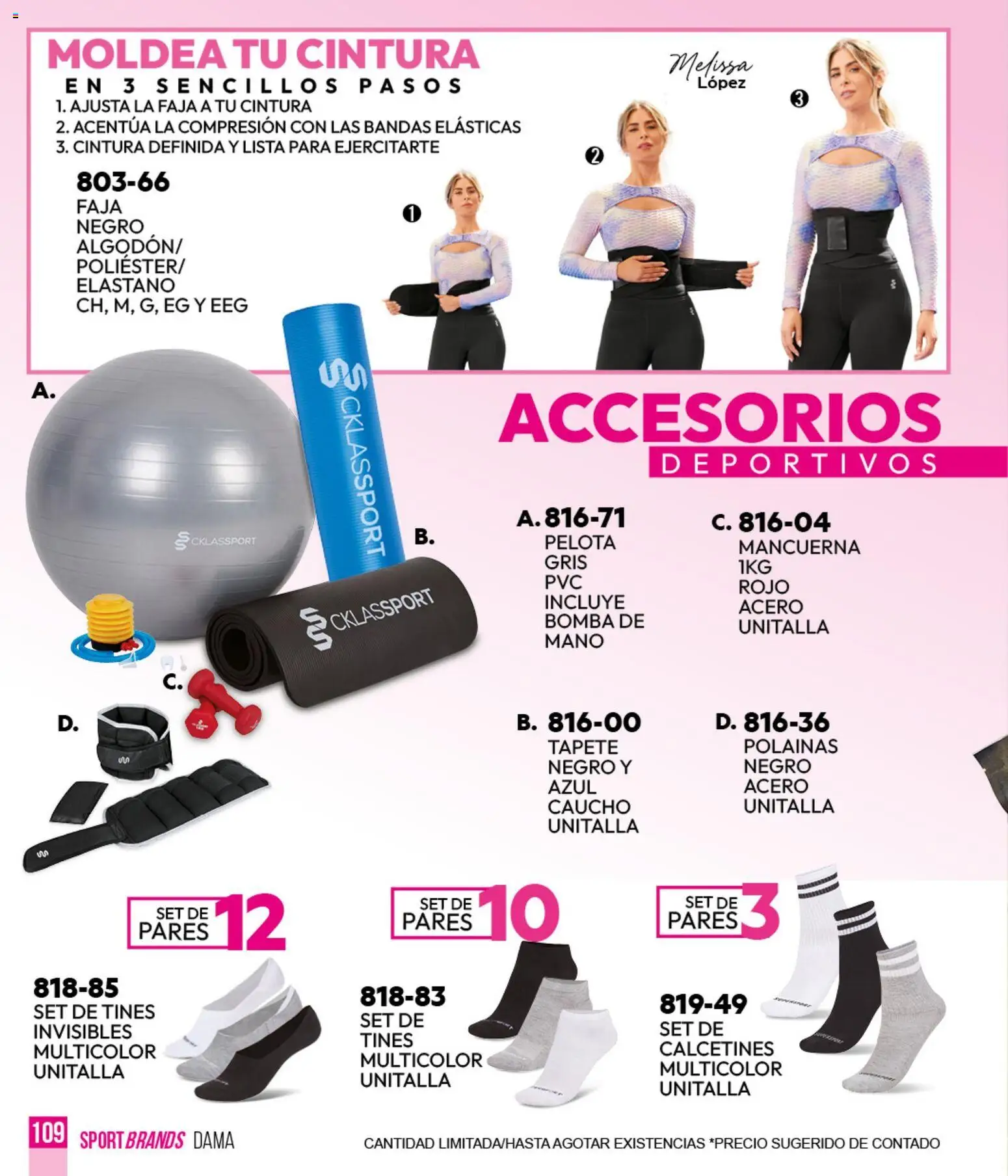 Vista previa las ofertas de la tienda Cklass - Cklass catálogo Sportbrands Verano Caballero desde el 05/03/2026 - Pelota, Faja, Calcetines, Tapete