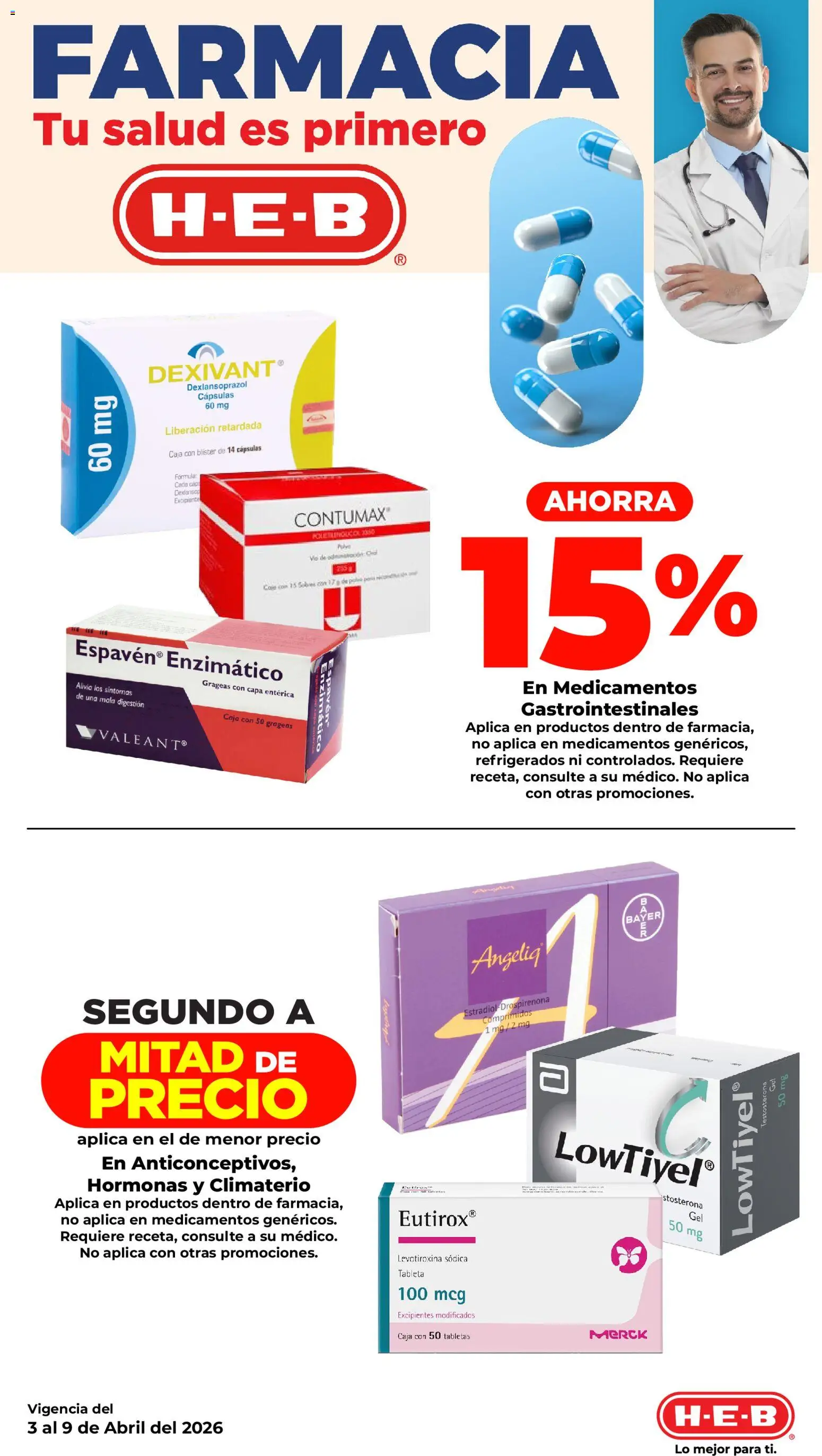 Vista previa las ofertas de la tienda H-E-B - H-E-B folleto desde el 03/04/2026 - Caja, Tableta, Cápsulas, Polvo