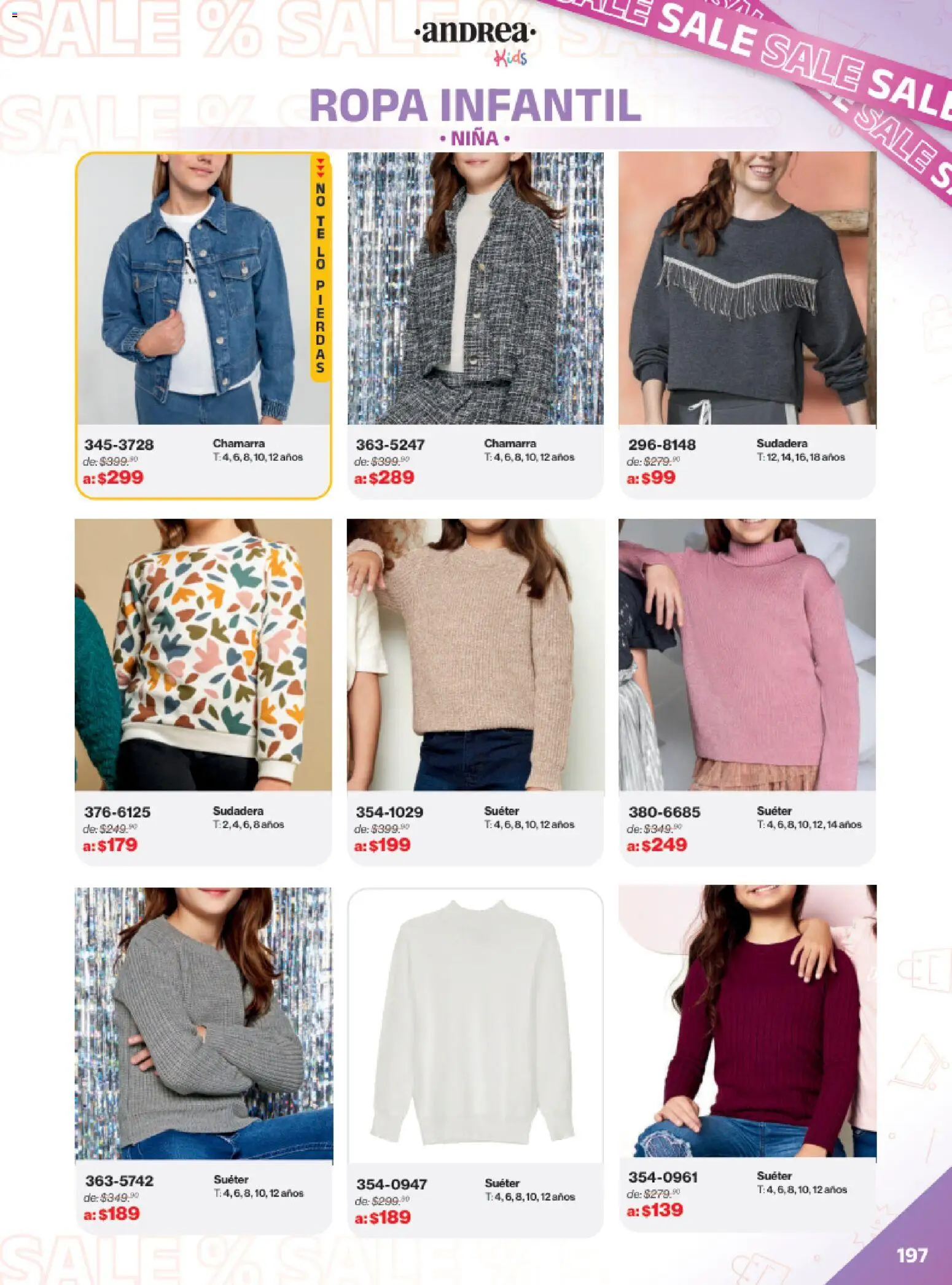 Vista previa las ofertas de la tienda Andrea - Catálogo Outlet desde el 21/12/2025 - Ropa, Sudadera, Chamarra, Suéter, Sal