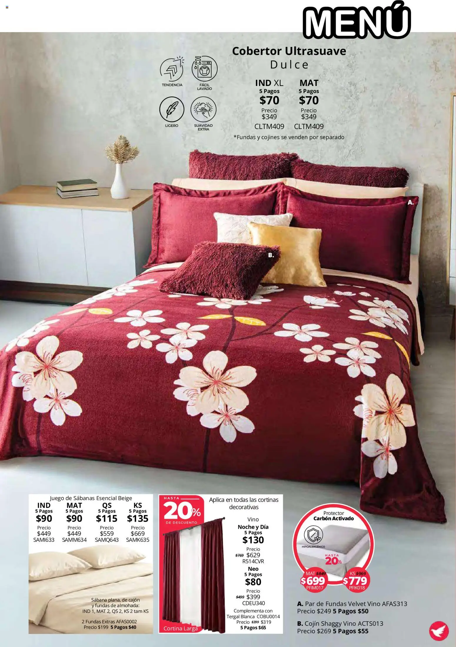 Vista previa las ofertas de la tienda Colchas Concord - Colchas Concord catálogo Colección Cobertor Calor de Hogar desde el 15/10/2026 