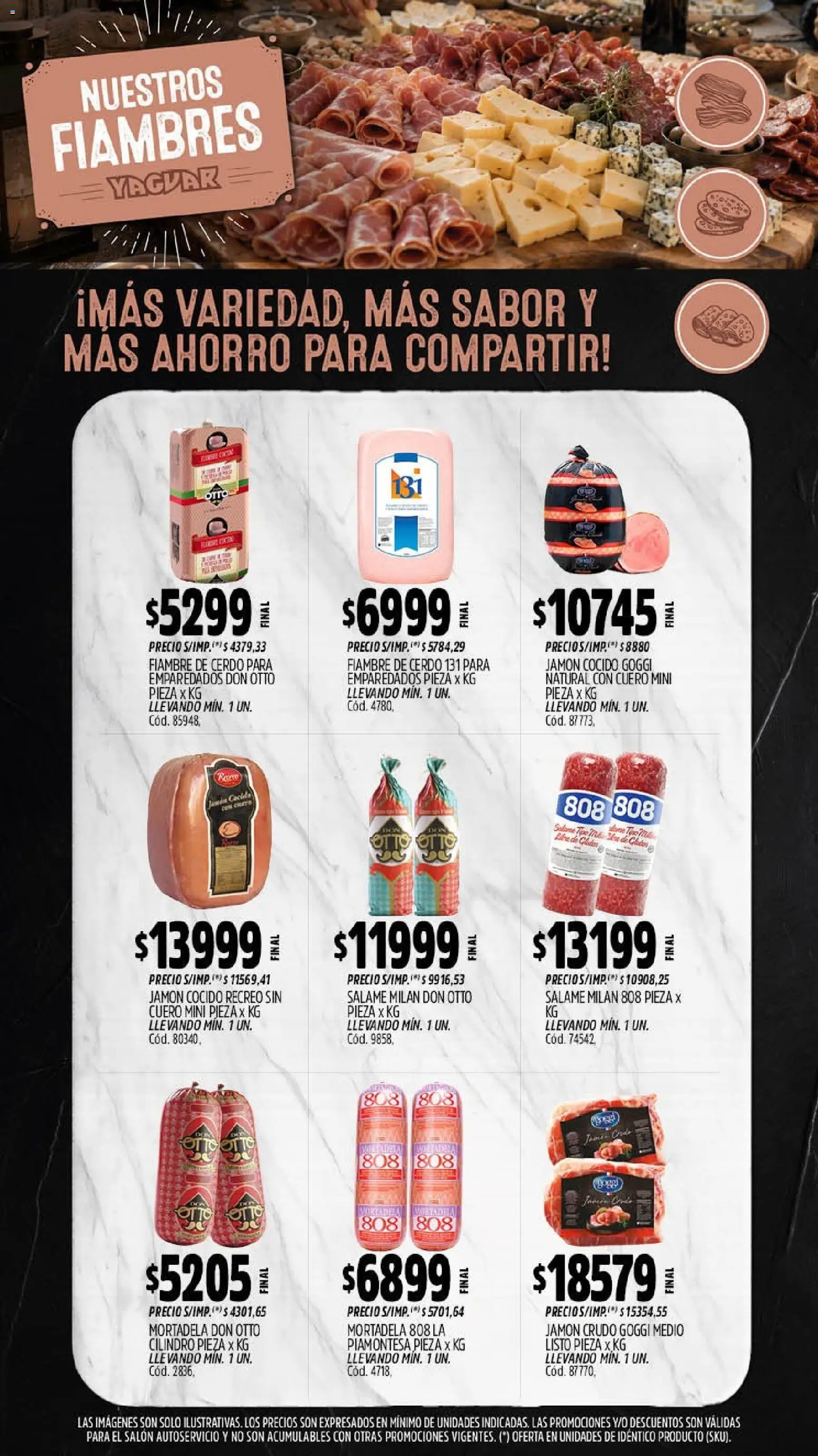 Vista previa del folleto de la tienda Yaguar válido desde el 14/09/2026 - Cerdo, Jamón crudo, Mortadela, Salame, Jamón cocido, Jamón