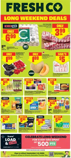 Un aperçu du dépliant FreshCo weekly flyer / circulaire du magasin FreshCo est valide à partir 3 sept. 2026