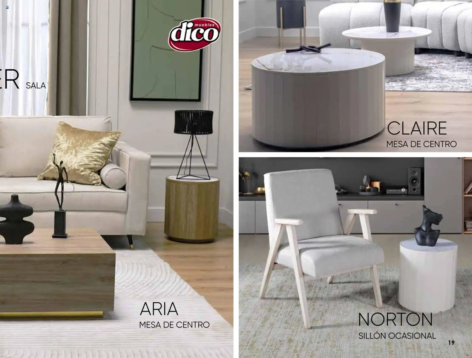 Vista previa las ofertas de la tienda Muebles Dico - Catálogo Colección Casa Anahí desde el 07/11/2025 - Sillón, Mesa, Sala, Mesa de centro