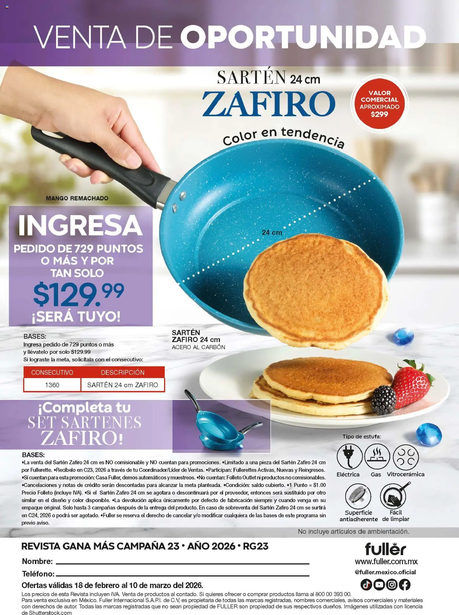 Vista previa las ofertas de la tienda Fuller - Revista Gana Más C23 desde el 18/02/2026 - Mango, Teléfono, Revista, Sartén, Campana
