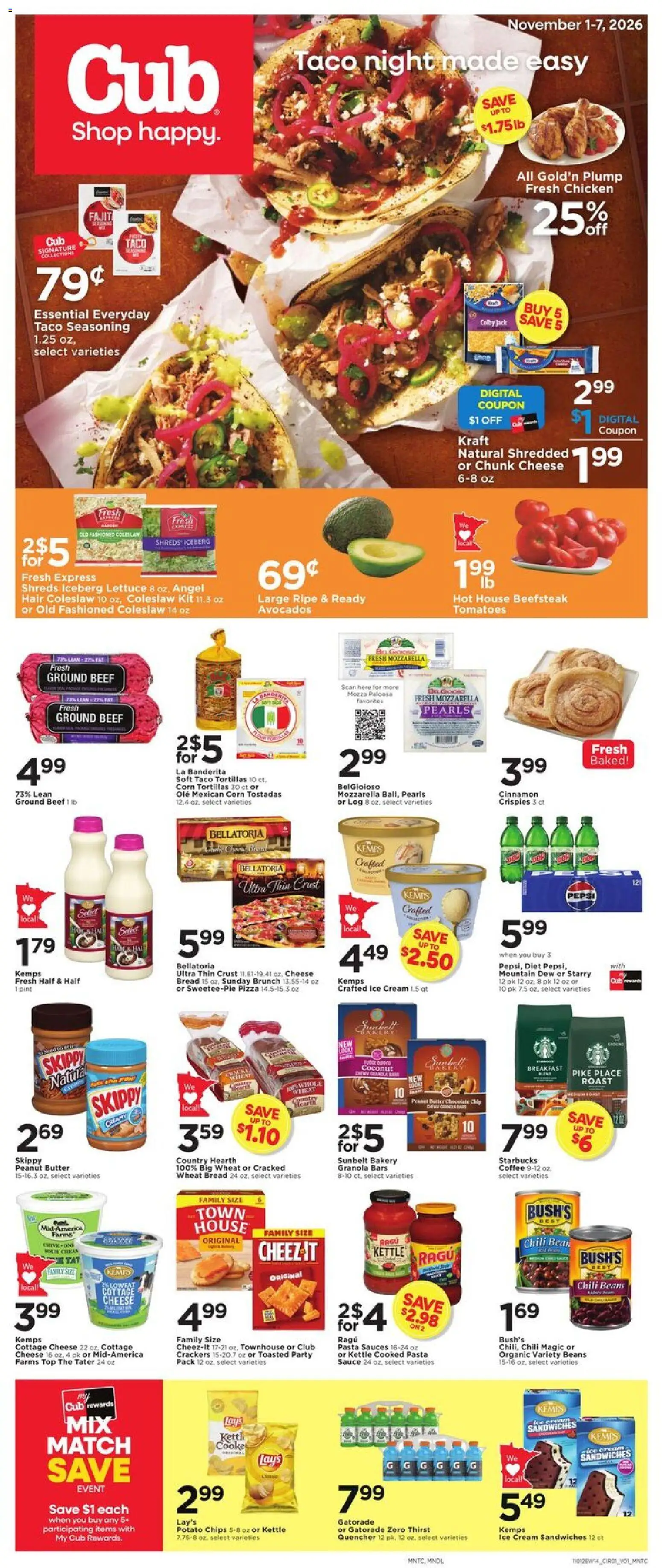 Ad Preview of Cub Foods Cub Foods Weekly Ad from 11/01/2026