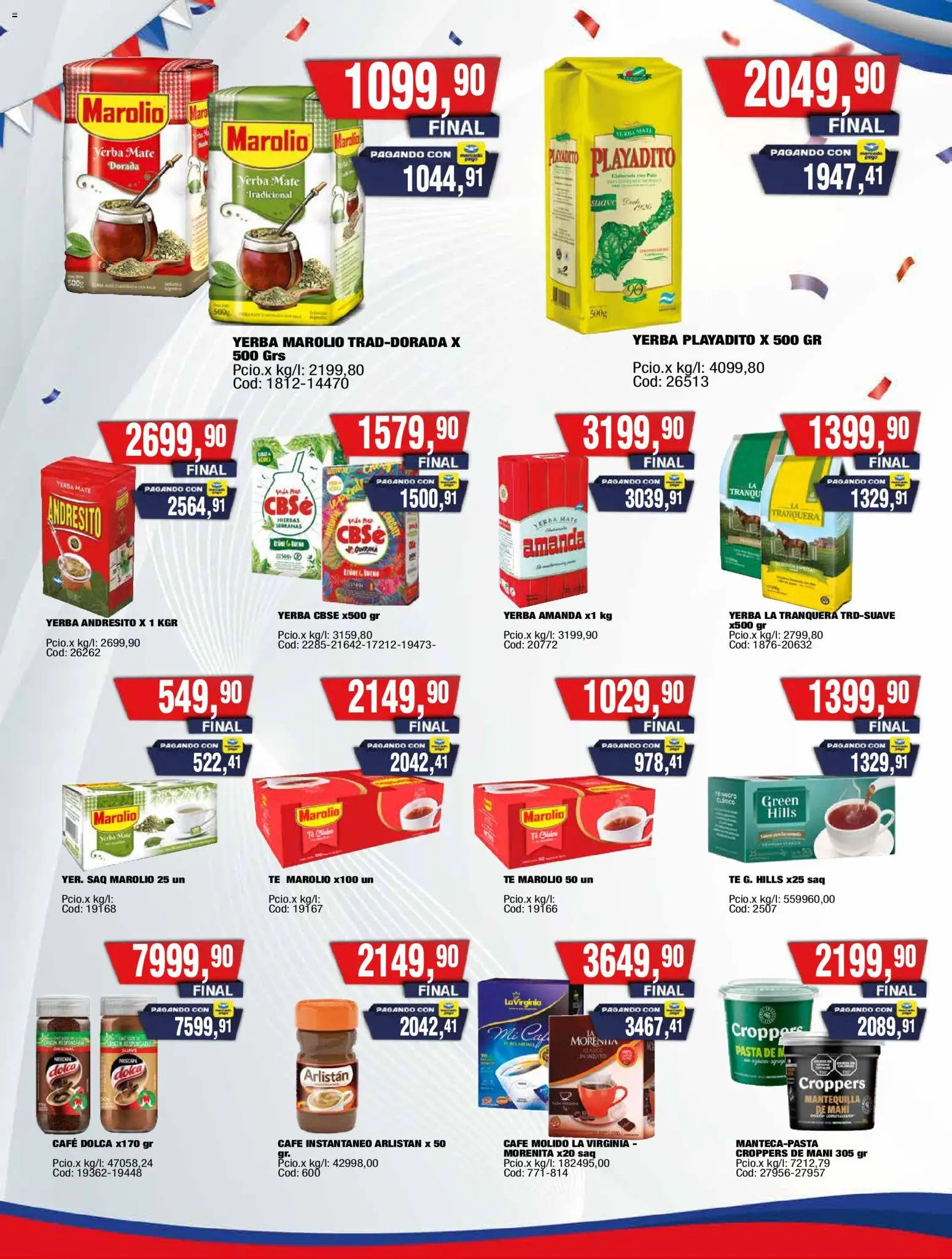 Vista previa del folleto de la tienda Maxiconsumo válido desde el 10/08/2026 - Mate, Pasta, Té, Yerba, Hierbas, Mani, Café molido, Café instantáneo