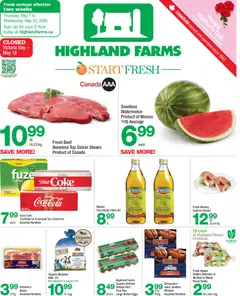 Preview of leaflet Highland Farms weekly flyer / circulaire from shop Highland Farms is valid from May 07, 2026