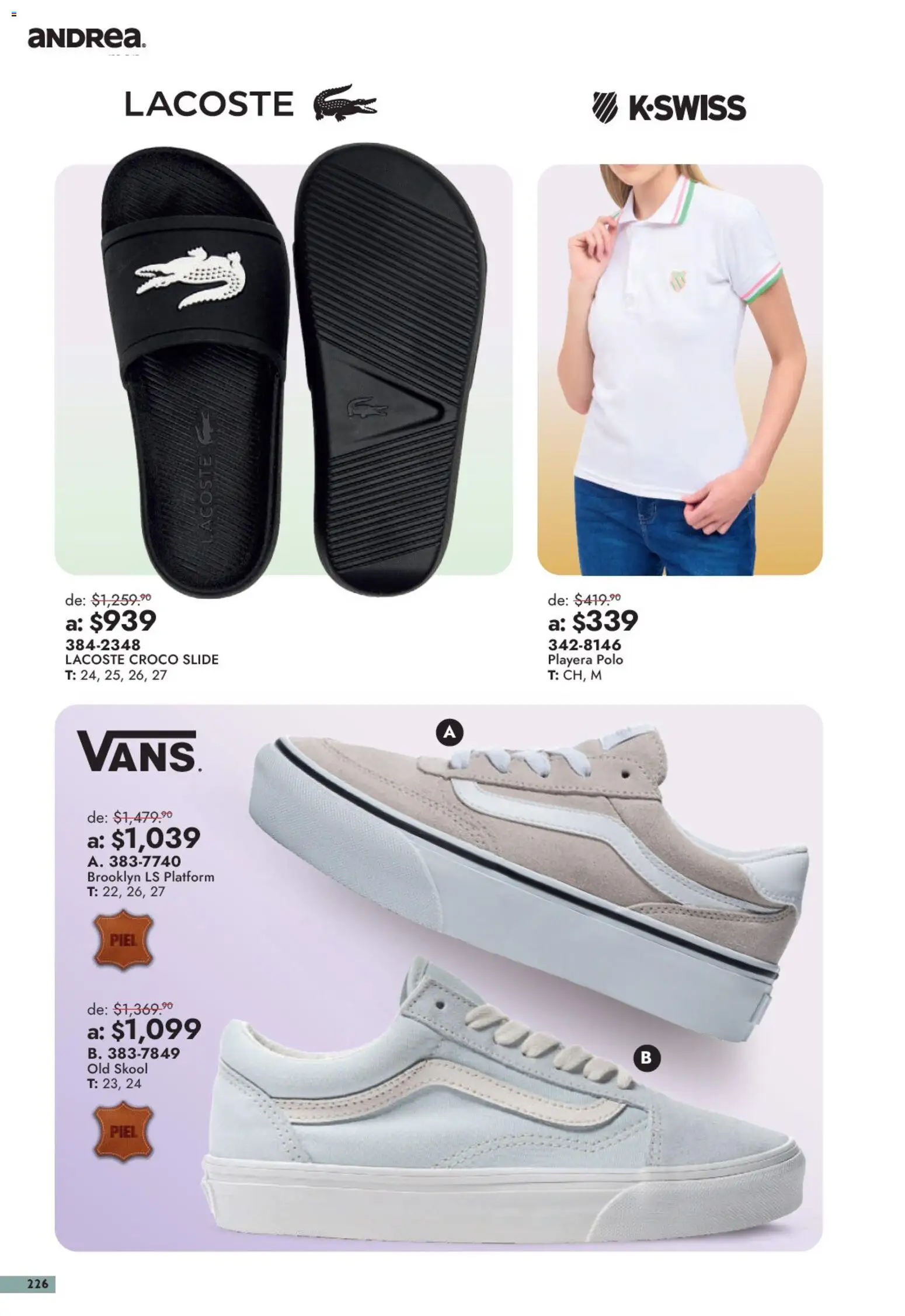 Vista previa las ofertas de la tienda Andrea - Andrea catálogo Outlet desde el 13/09/2026 