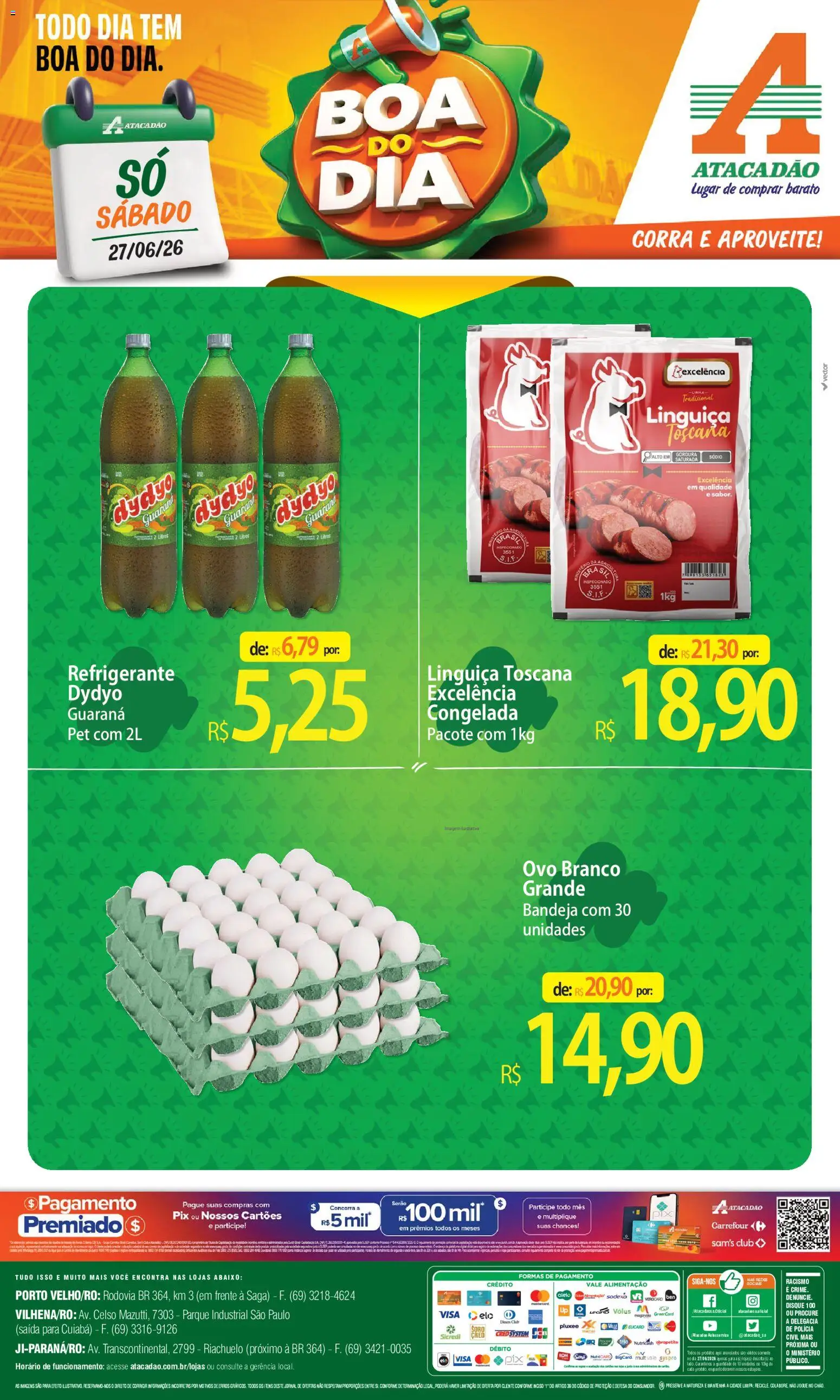 Pré-Visualização do folheto "Atacadão ofertas - RO" da loja Atacadão válido a partir de 27/06/2026