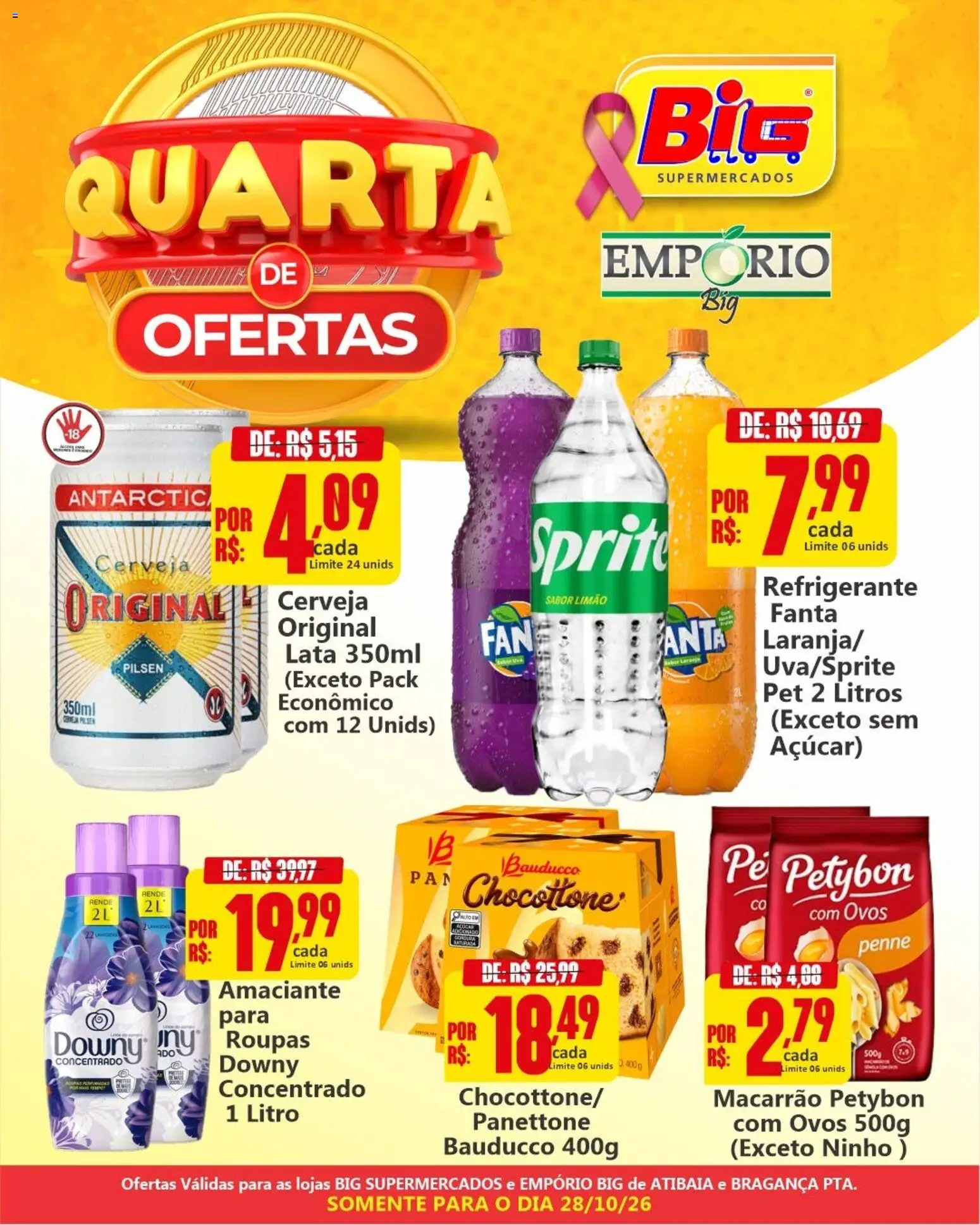 Pré-Visualização do folheto "Big Supermercados ofertas do Dia" da loja Big Supermercados válido a partir de 28/10/2026