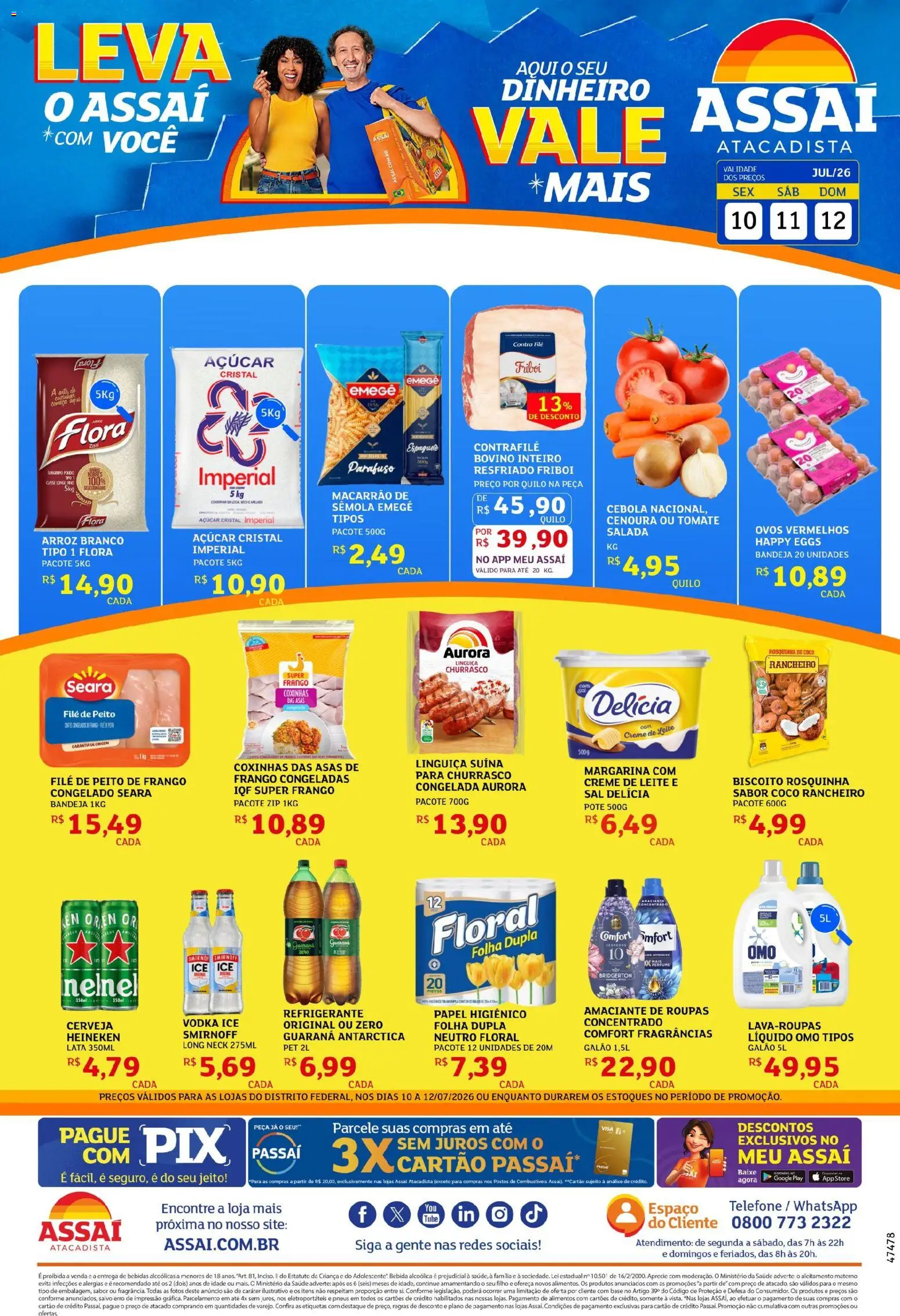 Pré-Visualização do folheto "Assaí Atacadista ofertas - DF" da loja Assaí Atacadista válido a partir de 10/07/2026