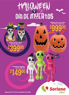 Vista previa las ofertas de la tienda Soriana - Soriana Halloween y Día de muertos Híper Nacional desde el 08/09/2026 