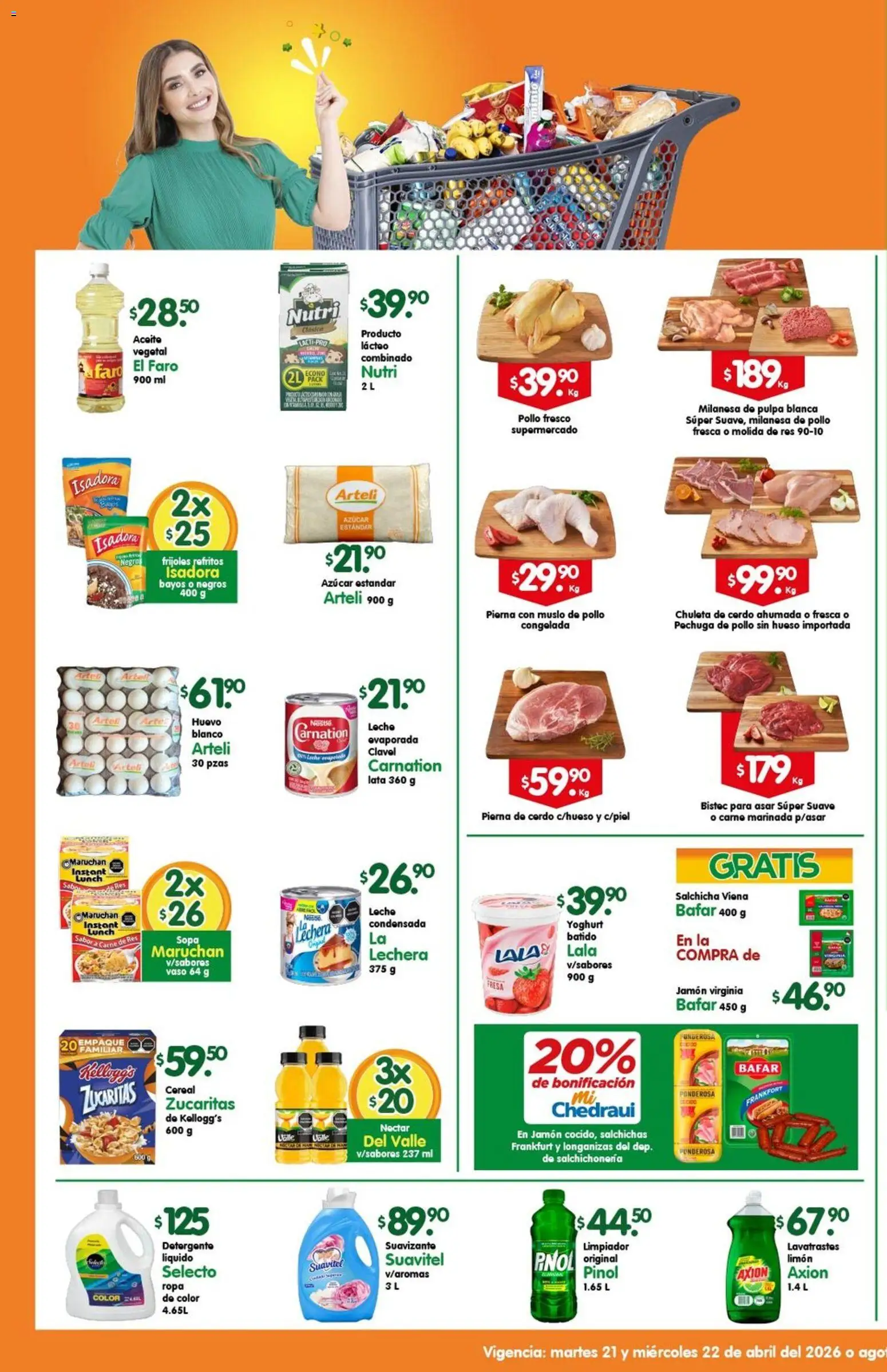 Vista previa las ofertas de la tienda Arteli - Arteli folleto Express desde el 21/04/2026 - Limón, Leche, Frijoles, Jamón, Salchicha, Chuleta, Carne de res, Suavizante